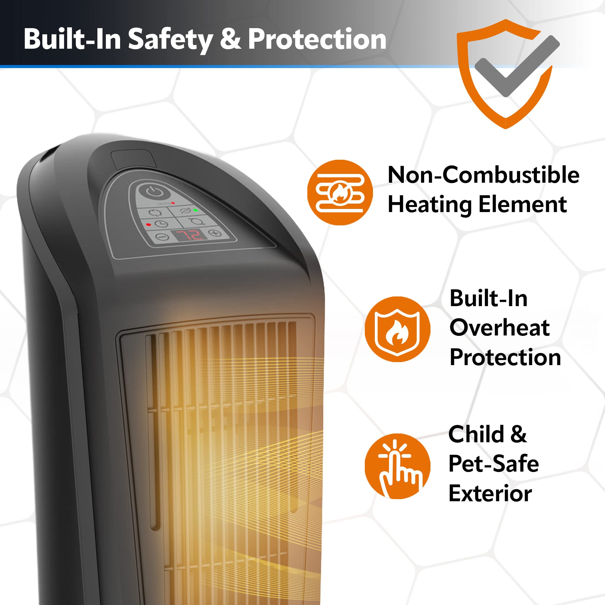 Foto 5 pulgar | Calentador Portátil Lasko De Cerámica Oscilante, 1500 W, 22,5 Cm - Venta Internacional.