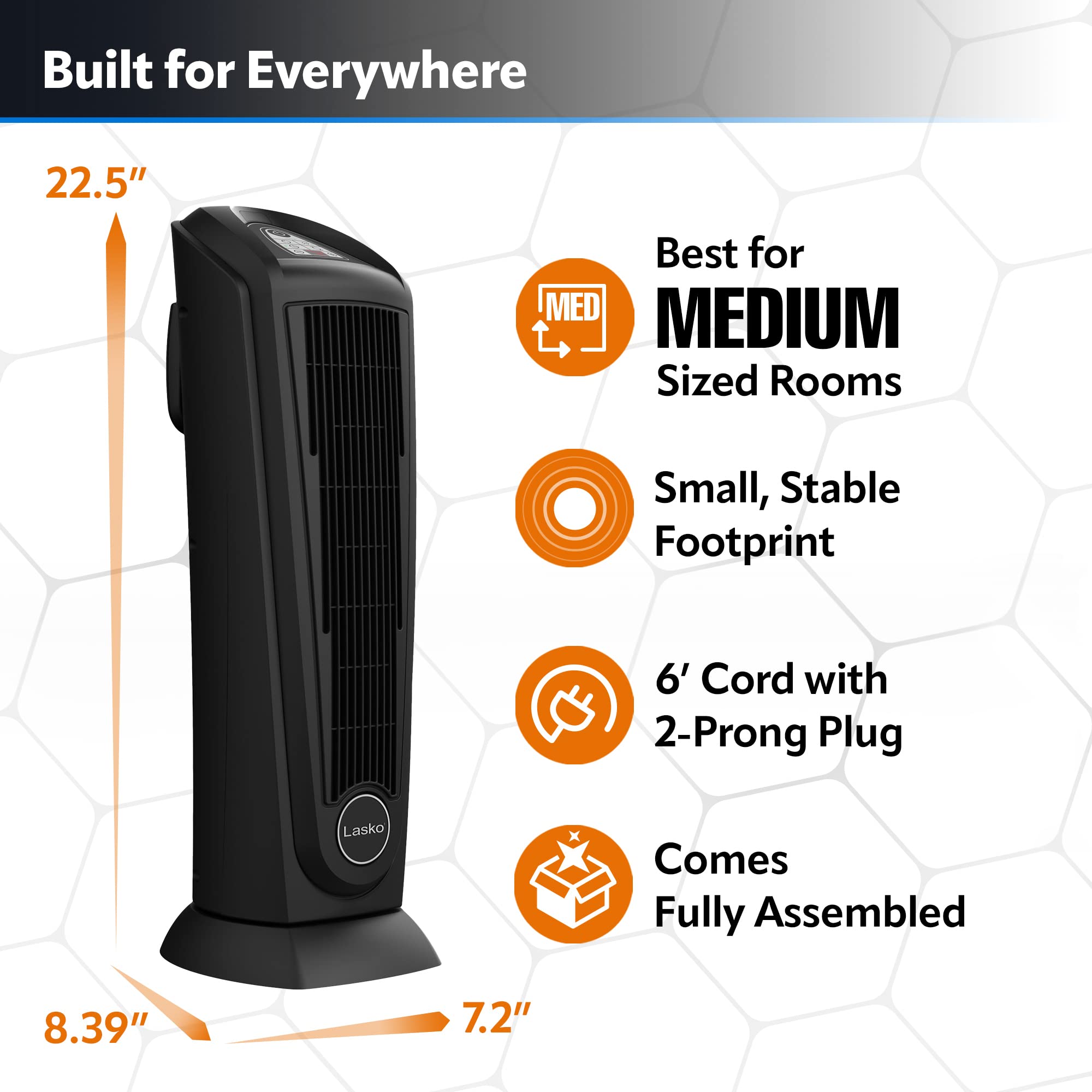 Foto 6 pulgar | Calentador Portátil Lasko De Cerámica Oscilante, 1500 W, 22,5 Cm - Venta Internacional.