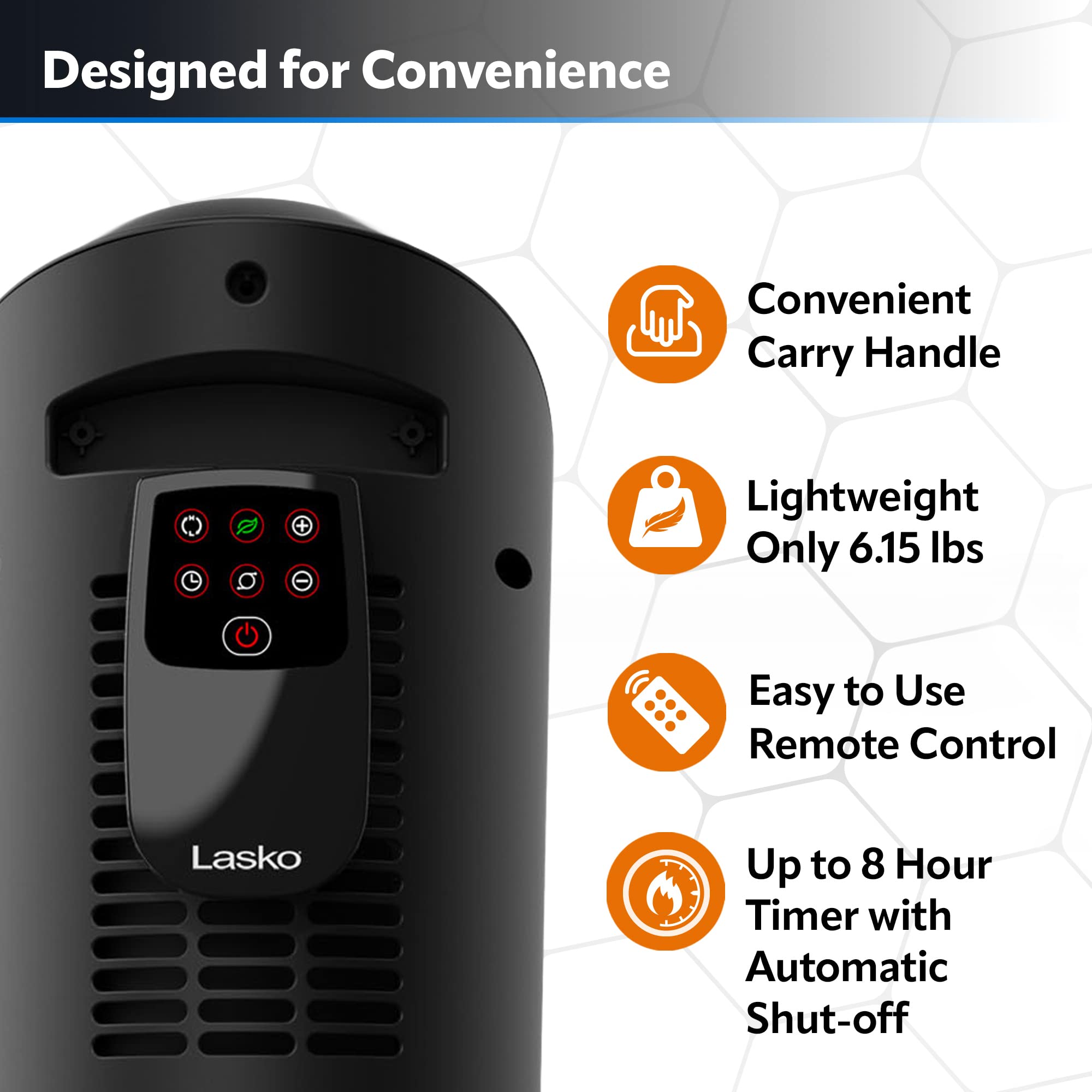 Foto 7 pulgar | Calentador Portátil Lasko De Cerámica Oscilante, 1500 W, 22,5 Cm - Venta Internacional.