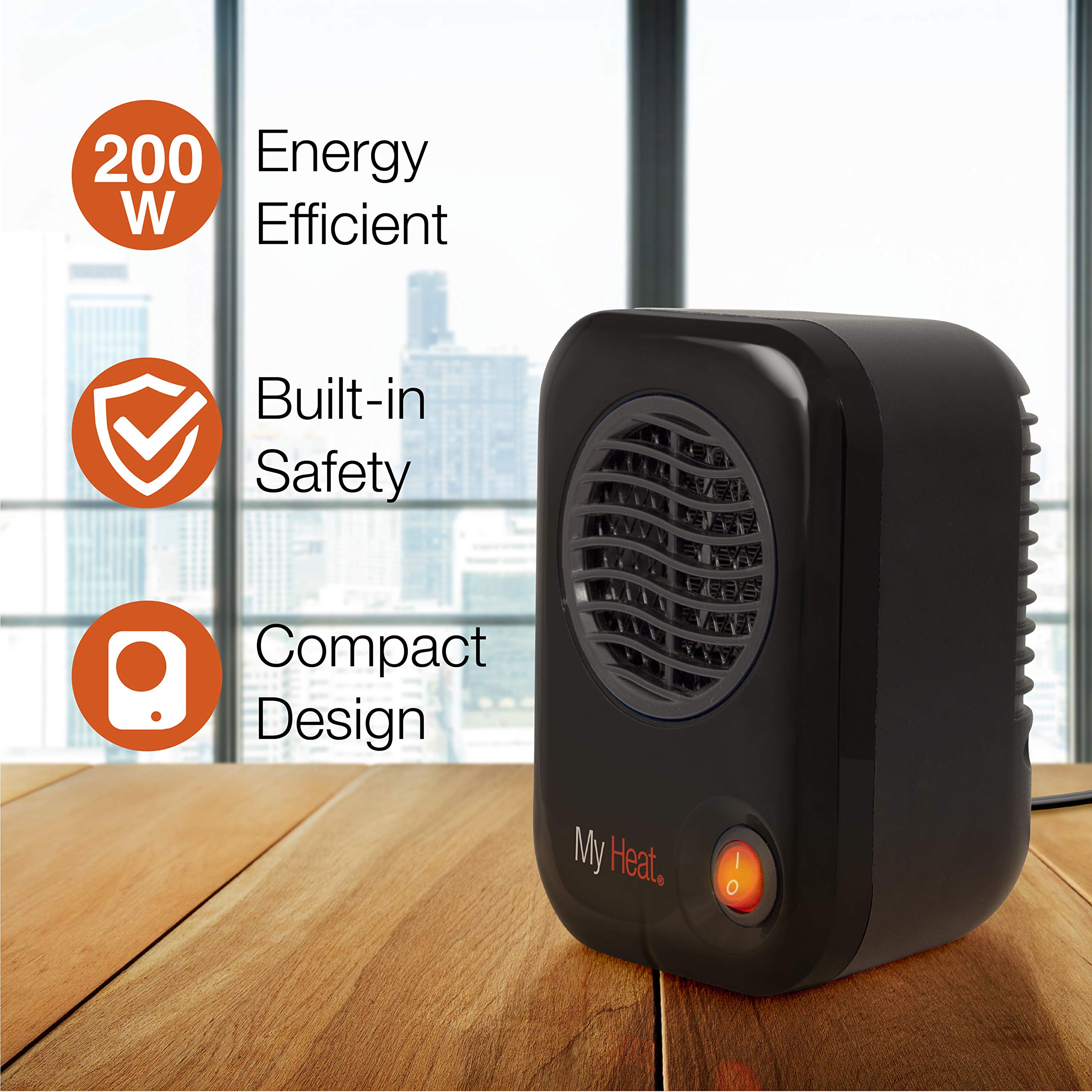 Foto 3 pulgar | Calentador Espacial Lasko Myheat Personal Mini de 200 W y 6 Pulgadas Negro - Venta Internacional