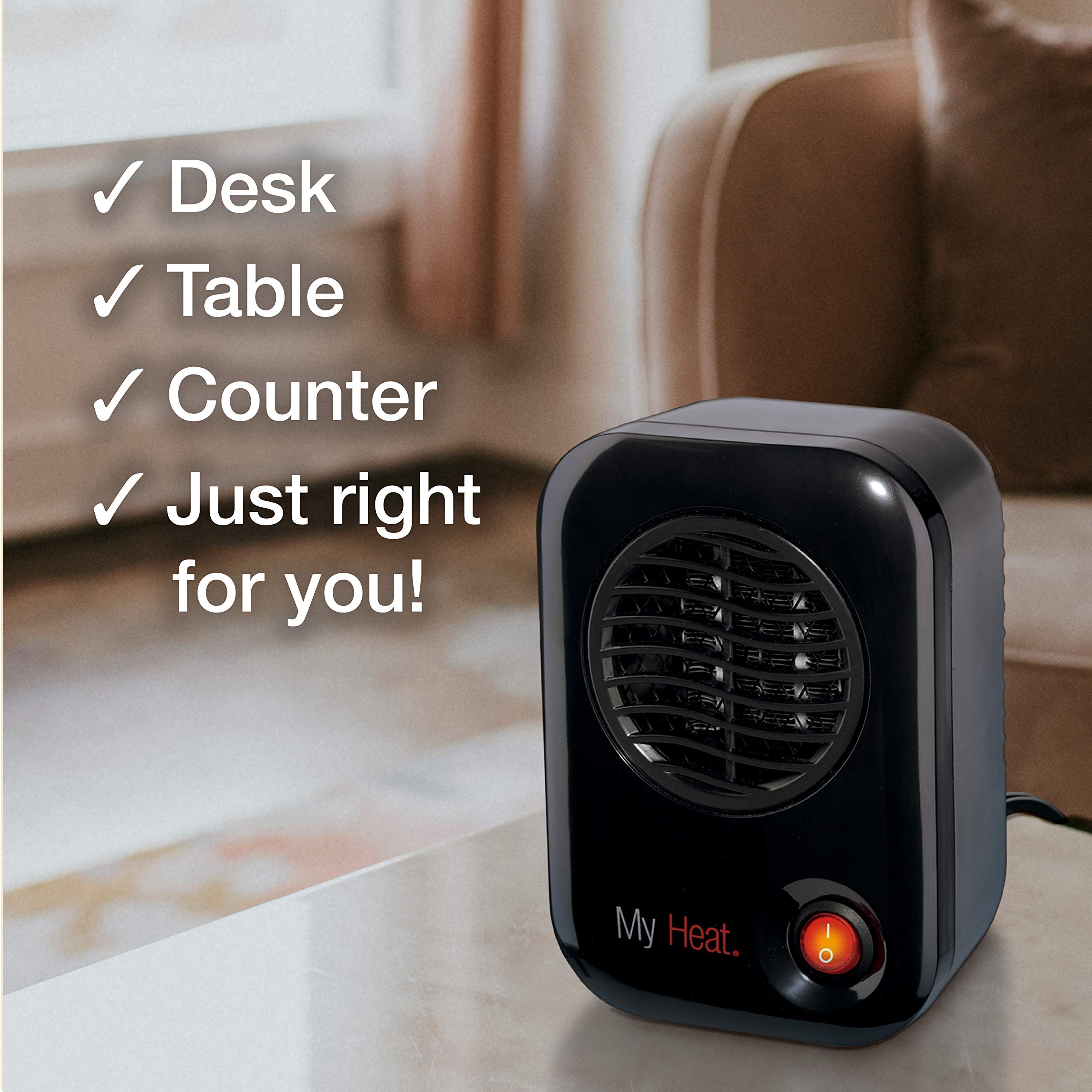 Foto 5 | Calentador Espacial Lasko Myheat Personal Mini de 200 W y 6 Pulgadas Negro - Venta Internacional