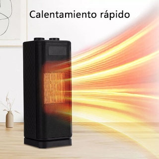 Foto 1 | Calefactor Eléctrico De Aire De Torre Cerámico Color Negro