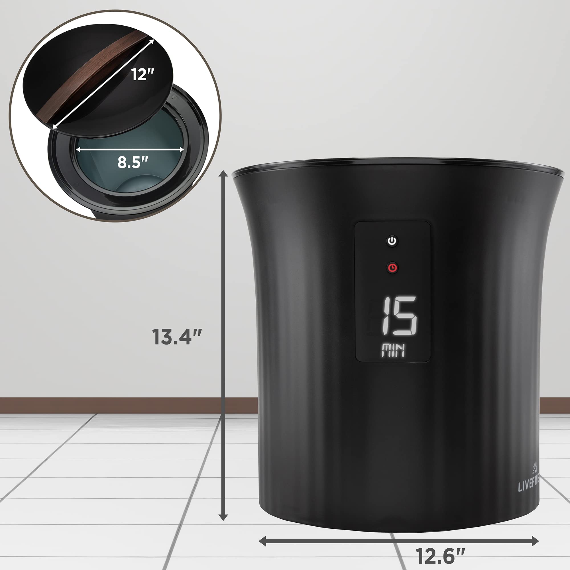Foto 3 pulgar | Towel Warmer Live Fine Bucket Style Con Toalla Led De 40 X 70 Cm - Venta Internacional.
