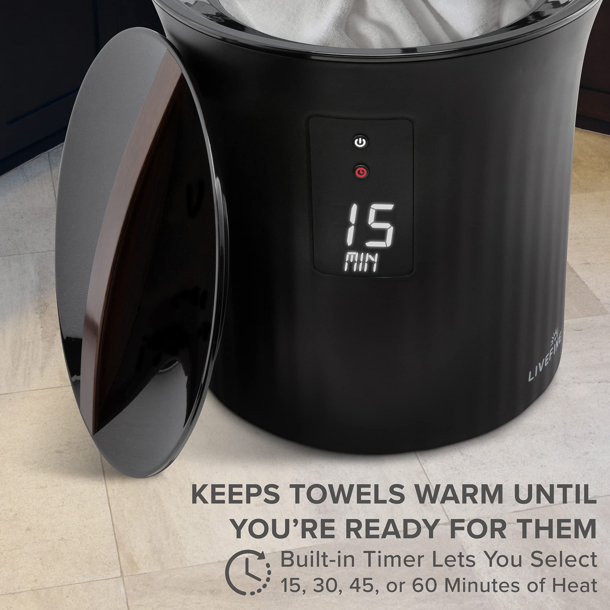 Foto 6 pulgar | Towel Warmer Live Fine Bucket Style Con Toalla Led De 40 X 70 Cm - Venta Internacional.