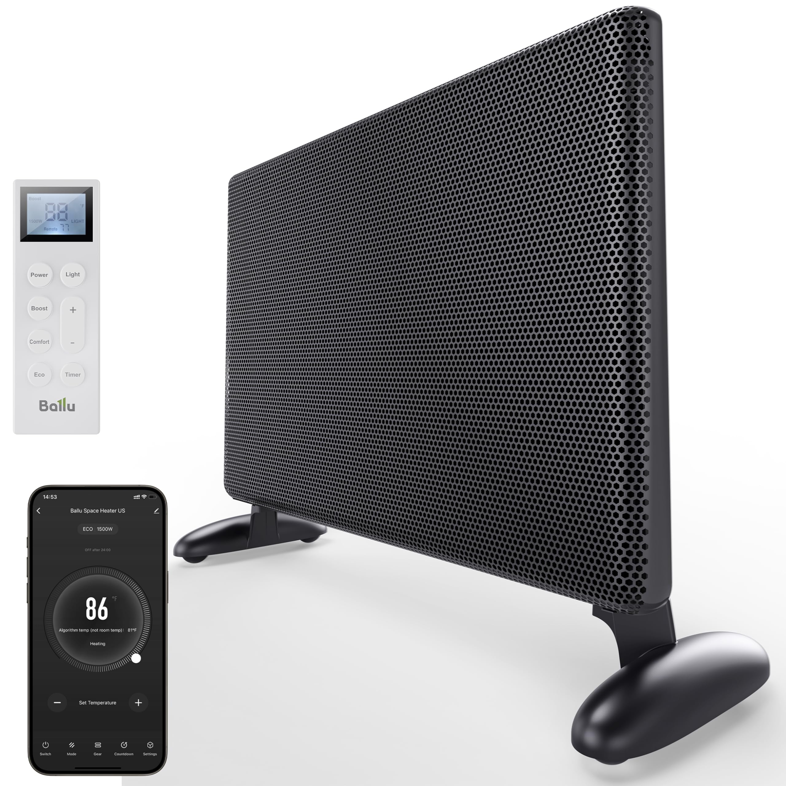 Calentador Infrarrojo Ballu Mica 1500w Para Habitación Grande - Venta Internacional.