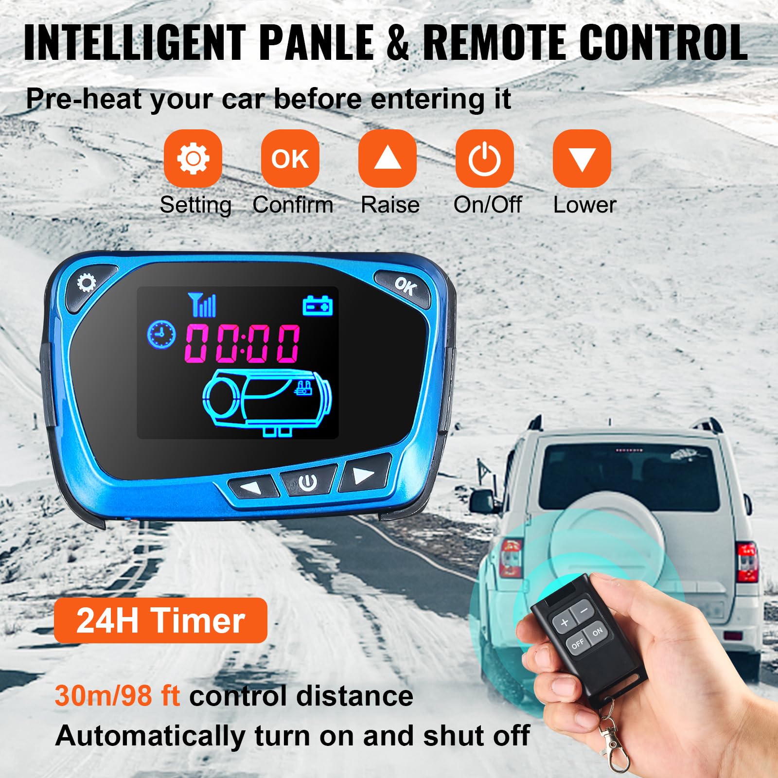 Foto 6 pulgar | Calentador De Aire Diesel Vevor 5kw 12v Con Control Remoto Para Camiones Rv - Venta Internacional.