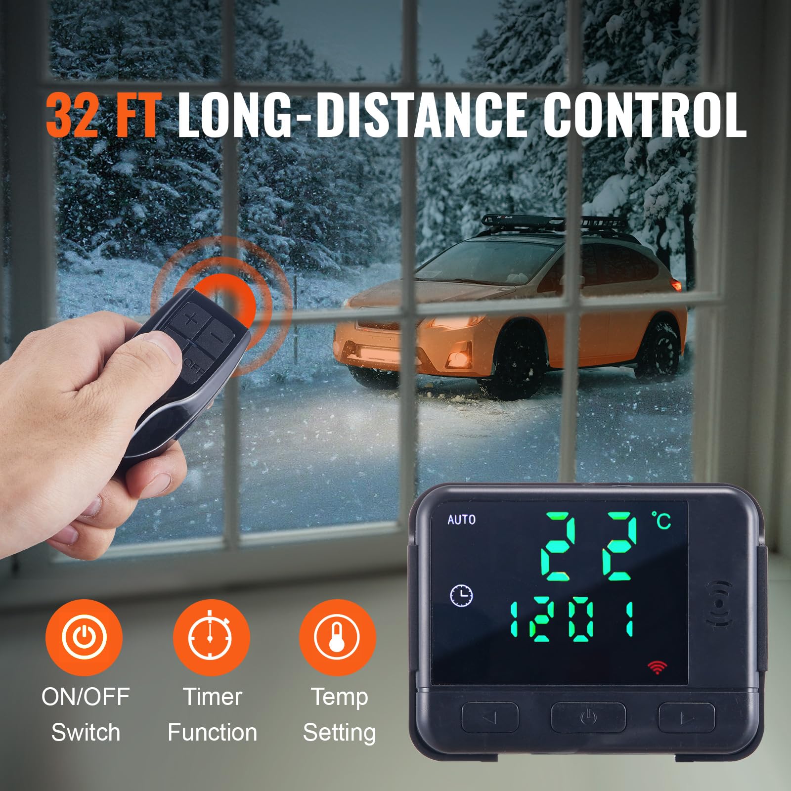 Foto 4 pulgar | Calentador Diésel Vevor 8kw Todo En Uno Con Control Remoto Lcd - Venta Internacional.
