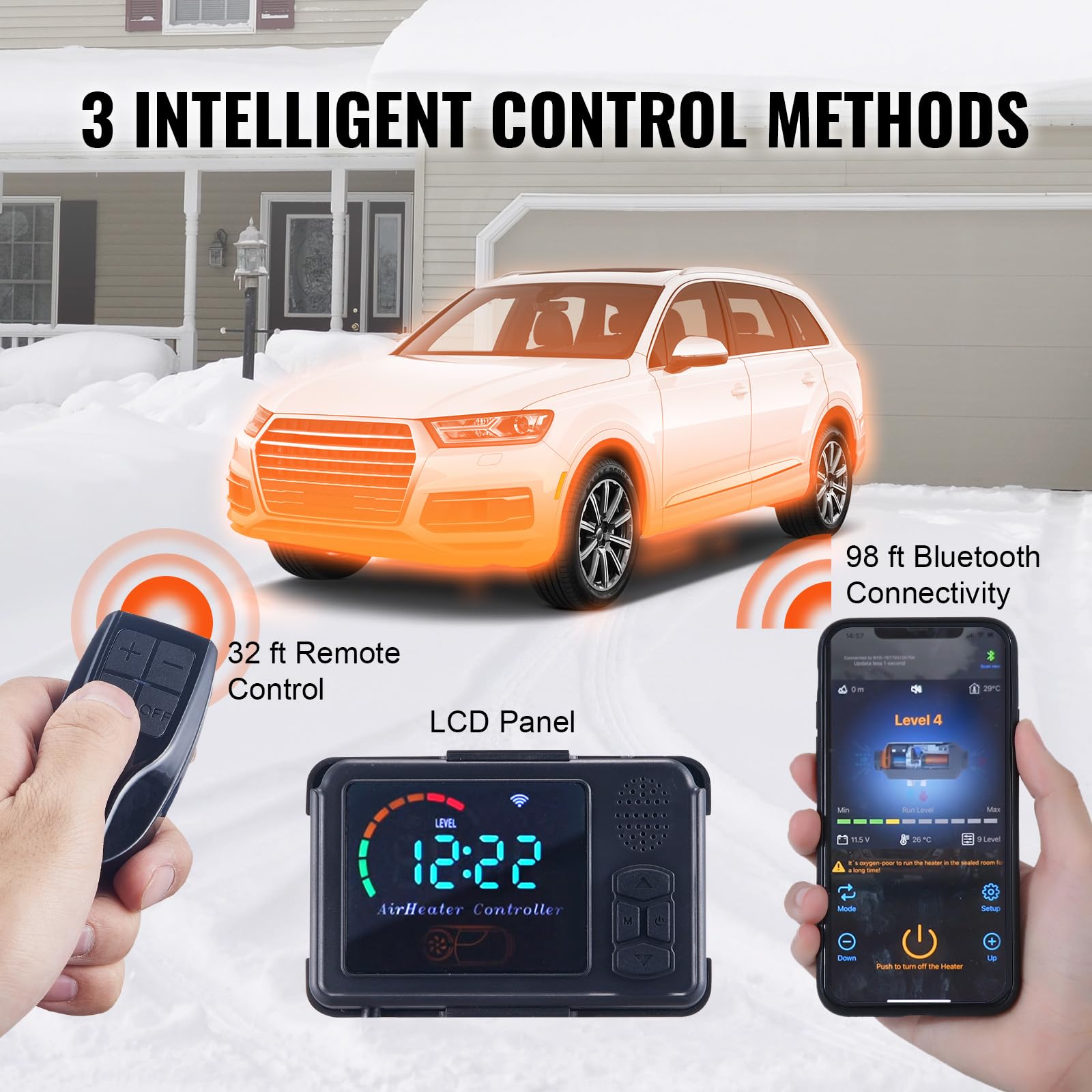 Foto 4 pulgar | Calentador Diésel Vevor 8kw Todo En Uno Altitude 5500m Bluetooth - Venta Internacional.