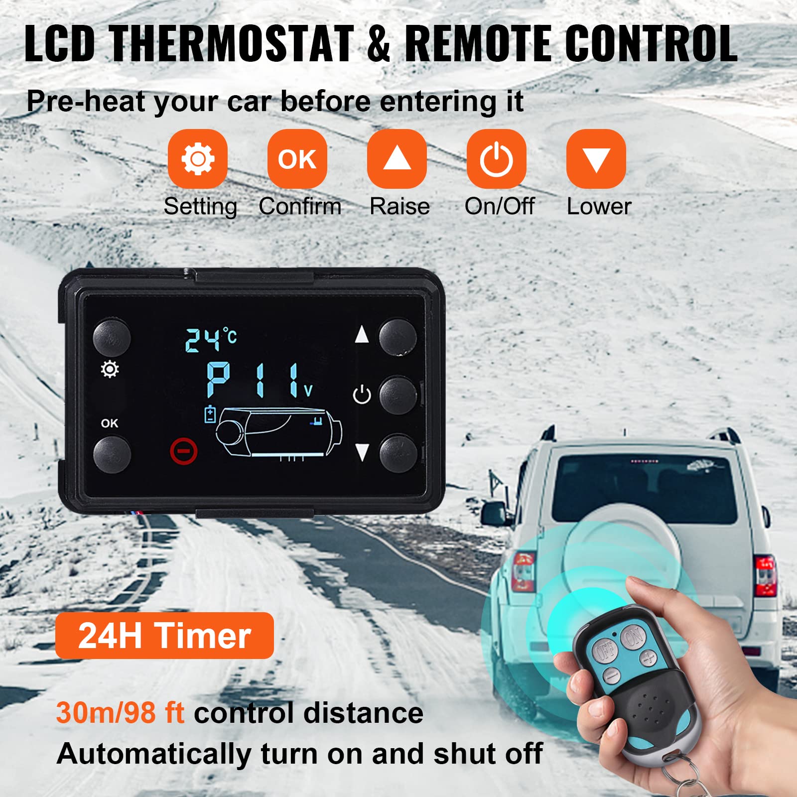 Foto 6 pulgar | Calentador De Aire Diésel Vevor 8kw 12v Con Control Remoto Lcd - Venta Internacional.