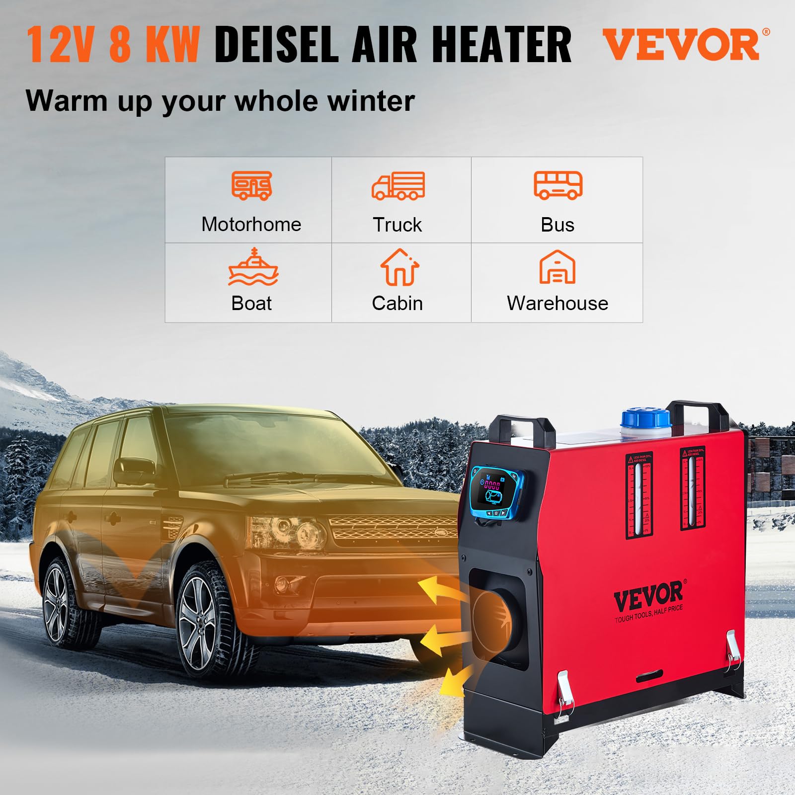 Foto 3 pulgar | Calentador de Aire Diesel Vevor 8kw 12v con Control Remoto para Vehículo - Venta Internacional