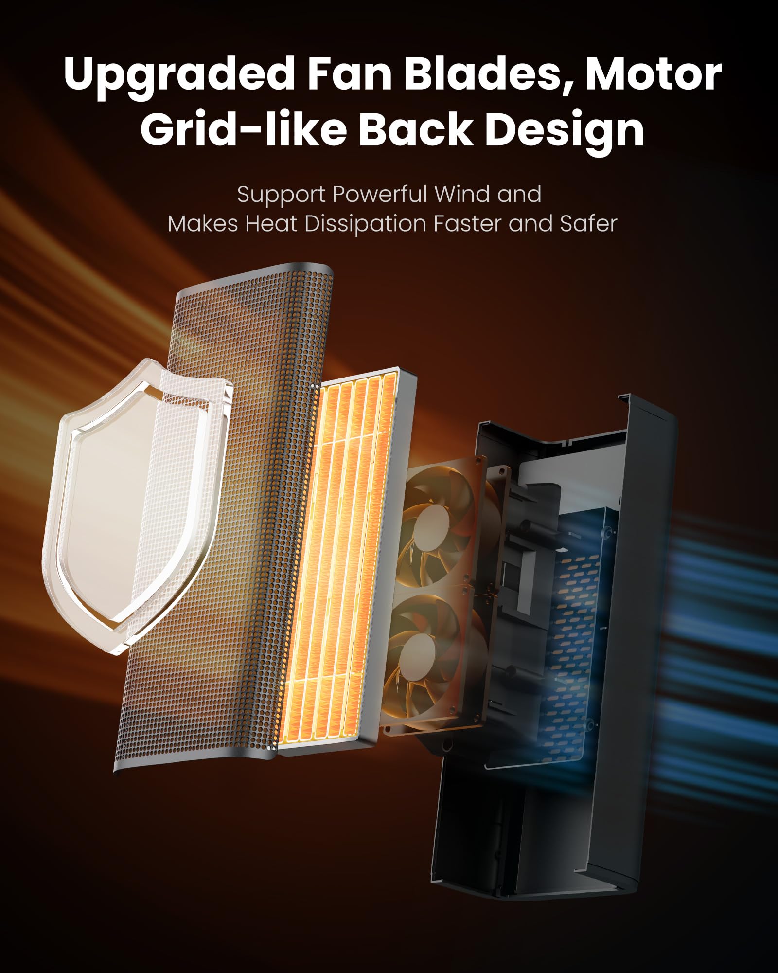 Foto 6 | Calentador Portátil Eléctrico Gaiatop De 1500 W Con Mando A Distancia - Venta Internacional.