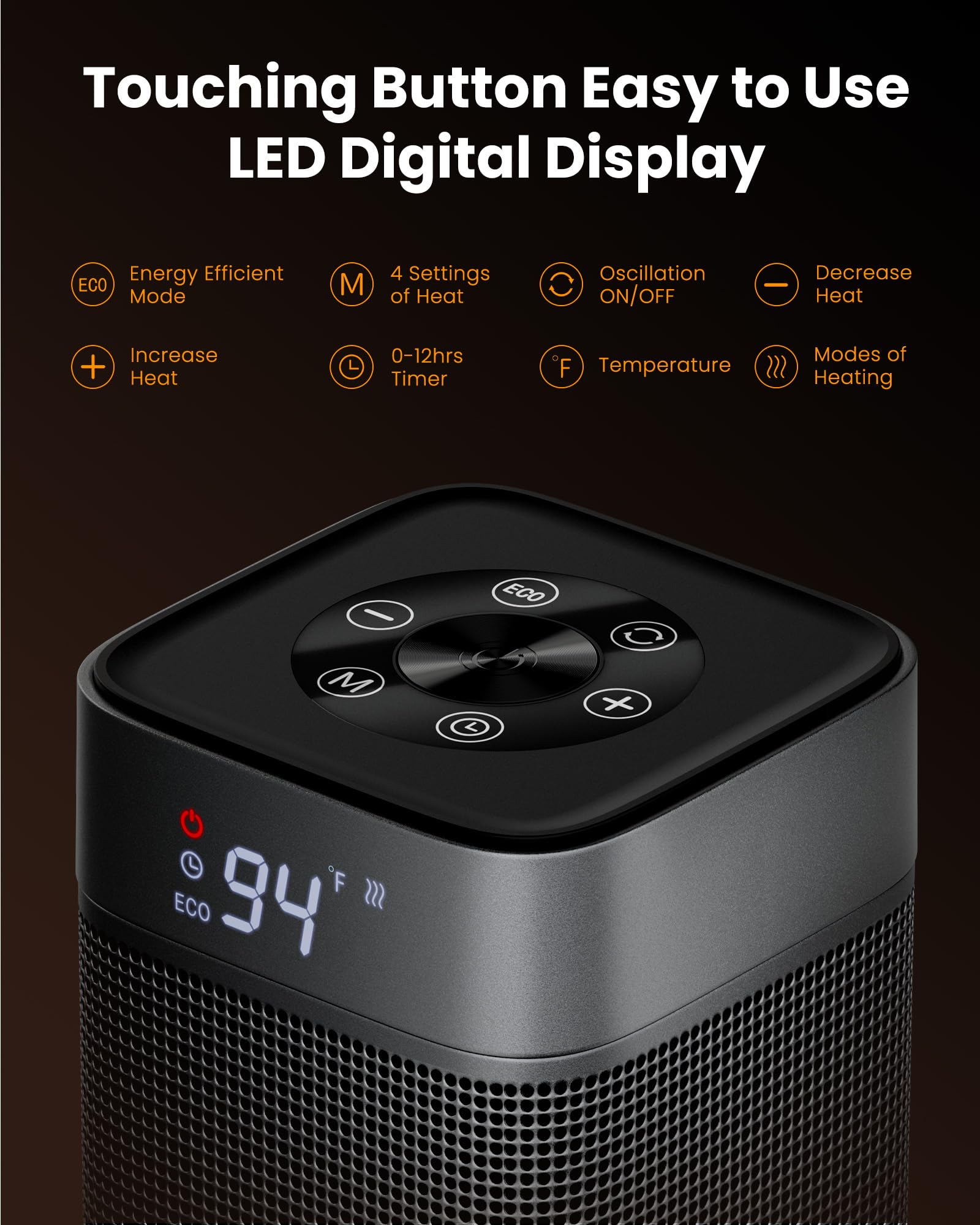 Foto 8 pulgar | Calentador Portátil Eléctrico Gaiatop De 1500 W Con Mando A Distancia - Venta Internacional.