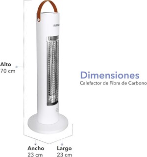 Foto 3 | Calefactor De Fibra De Carbono Rca