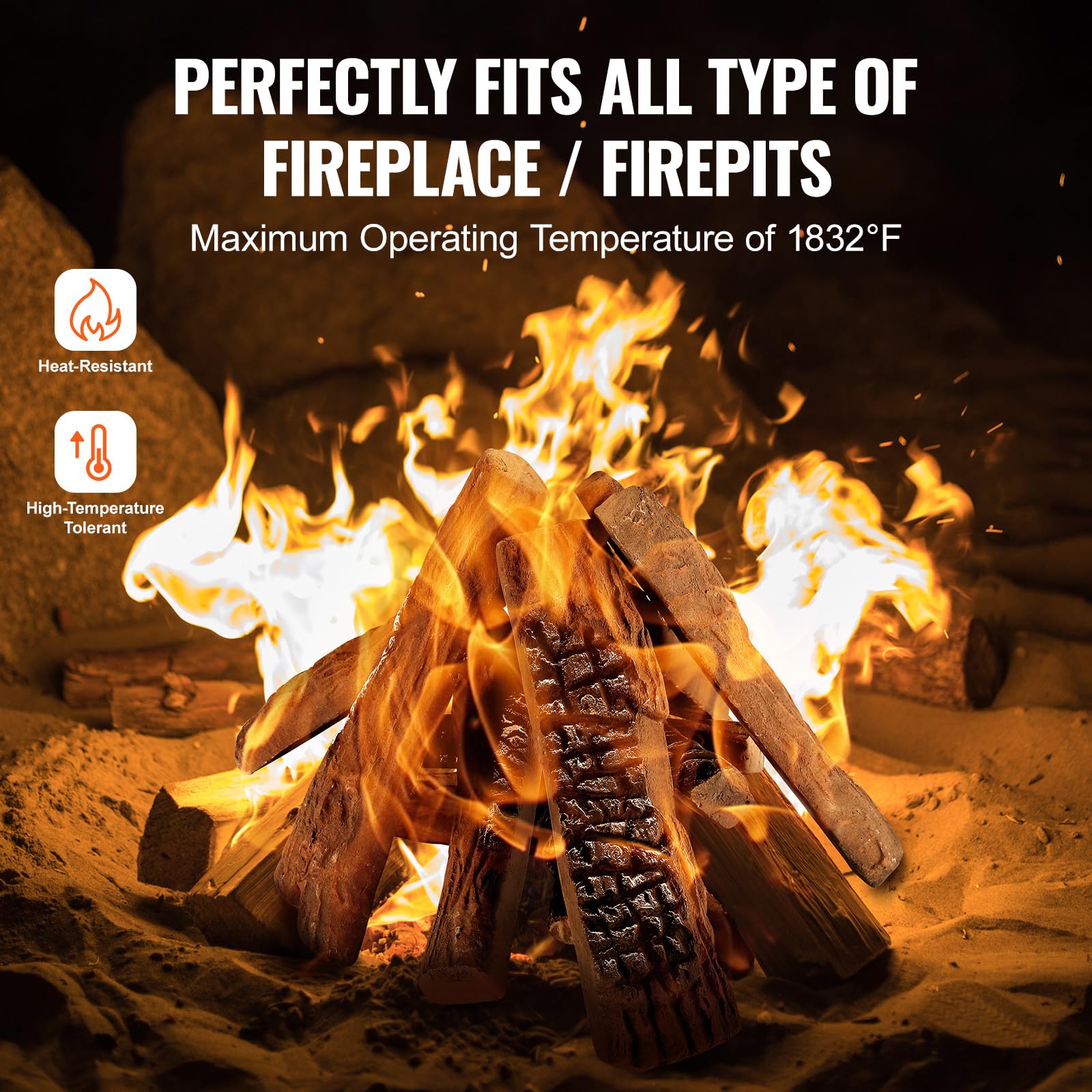 Foto 4 | Chimenea De Gas Vevor, Cerámica Grande, Resistente Al Calor, 10 Unidades - Venta Internacional.