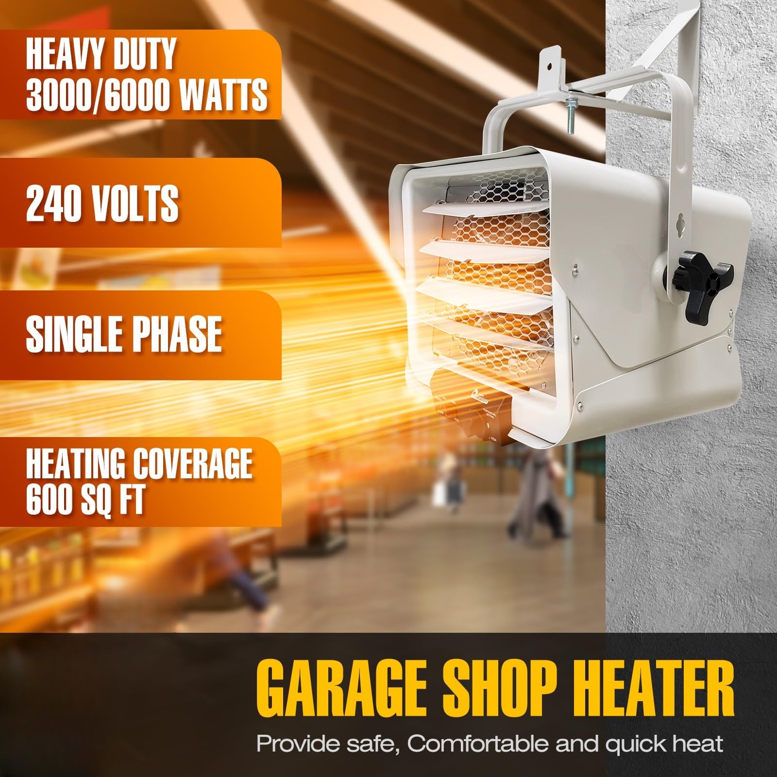 Foto 3 | Calentador Dr. Infrared Dr-966 240 V 3000 W/6000 W Para Taller - Venta Internacional.