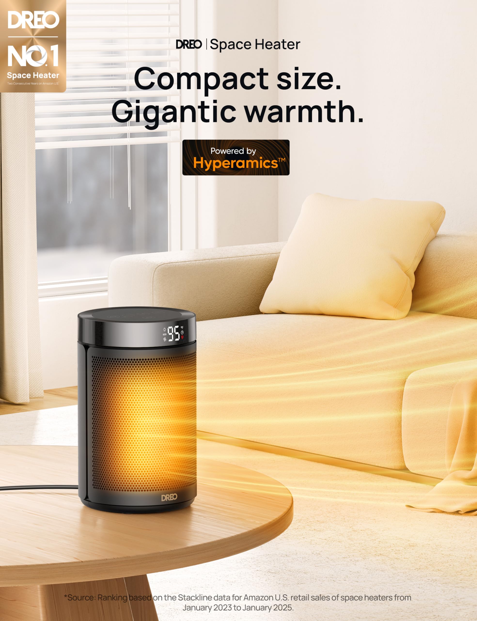 Foto 3 pulgar | Calentador Portátil Eléctrico Dreo De 1500 W Para Uso En Interiores - Venta Internacional.