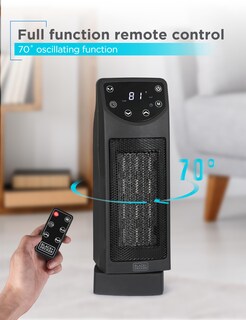 Foto 3 | Calentador Cerámico De Sobremesa Black+decker Oscilante Con Mando A Distancia - Venta Internacional.