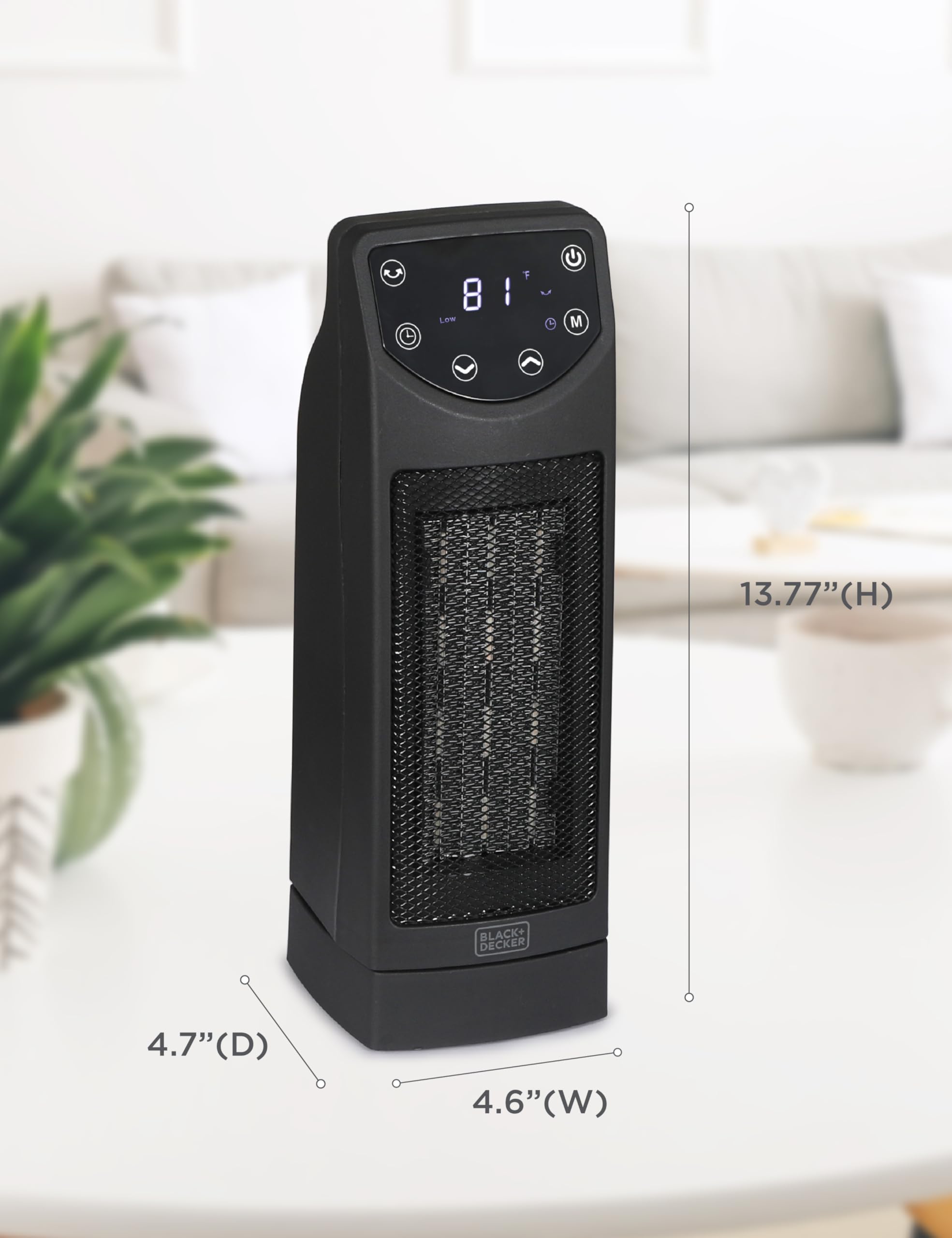 Foto 8 pulgar | Calentador Cerámico De Sobremesa Black+decker Oscilante Con Mando A Distancia - Venta Internacional.