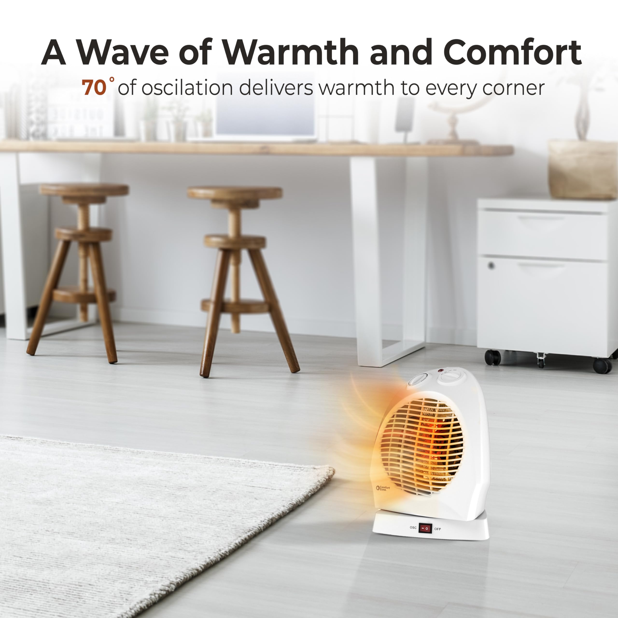 Foto 8 pulgar | Calentador Space Zone Oscilante Comfort Zone De 1500 W Cz50 - Venta Internacional.