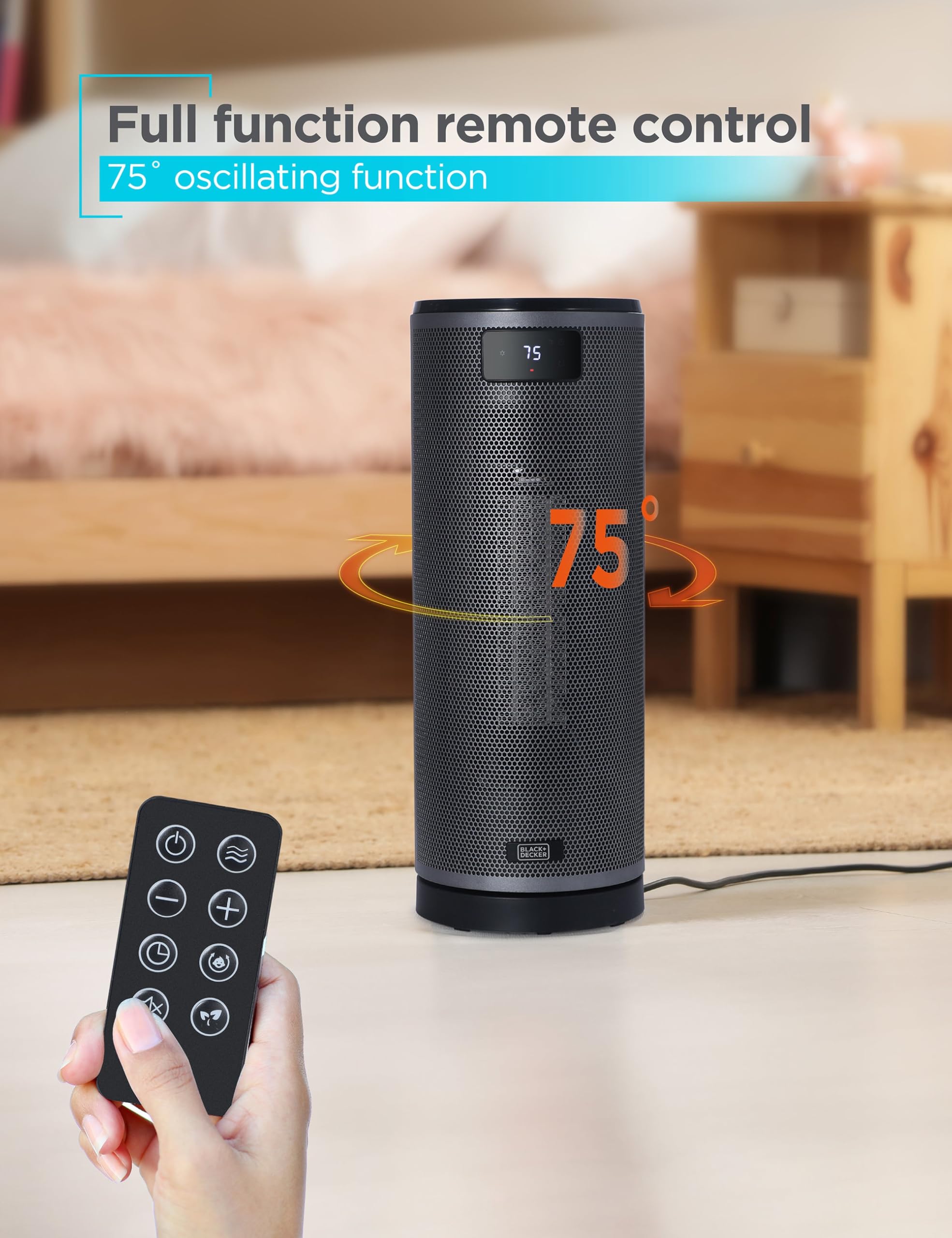 Foto 4 pulgar | Torre Oscilante Cerámica Space Heater Black+decker Bhtc209 - Venta Internacional.