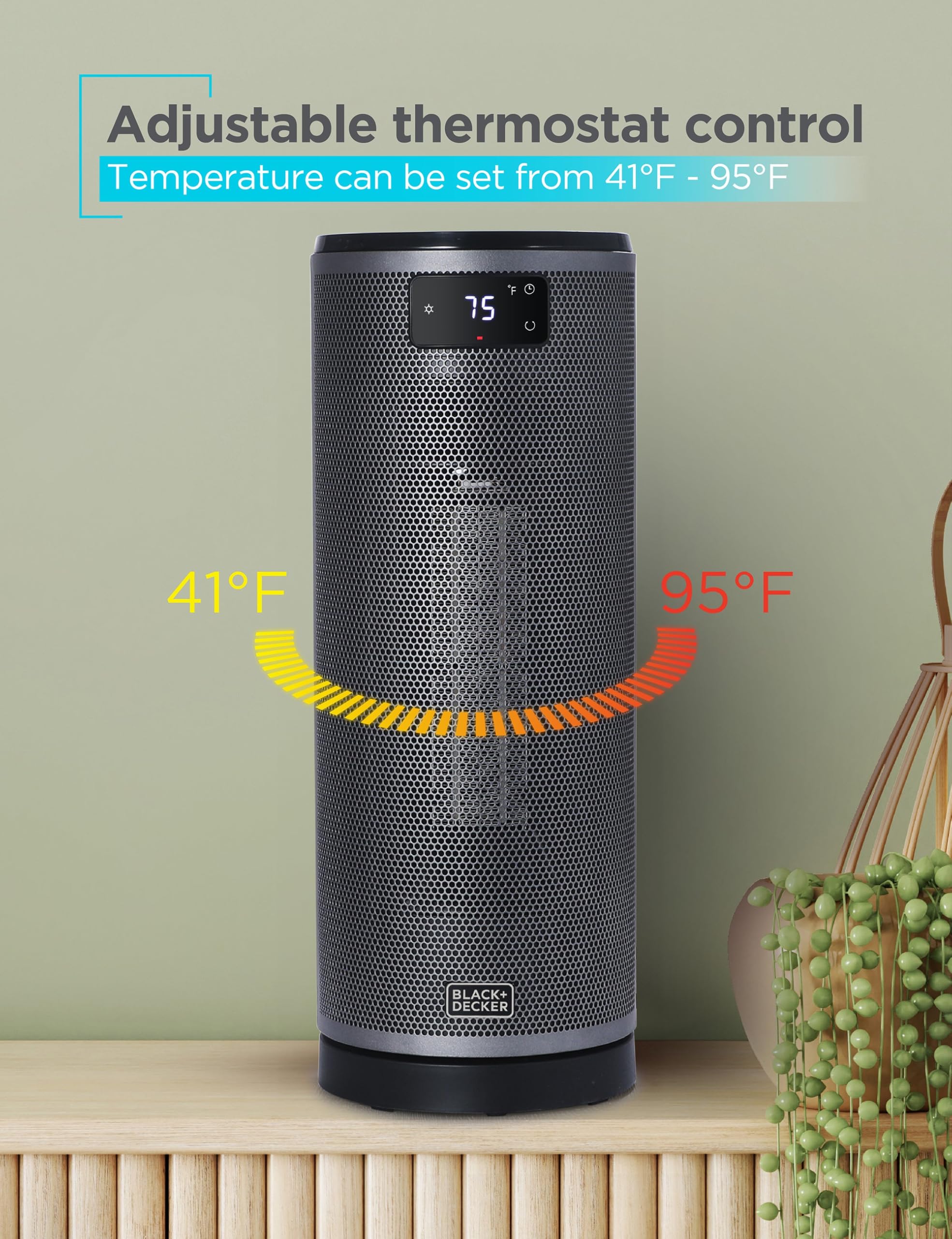 Foto 6 pulgar | Torre Oscilante Cerámica Space Heater Black+decker Bhtc209 - Venta Internacional.