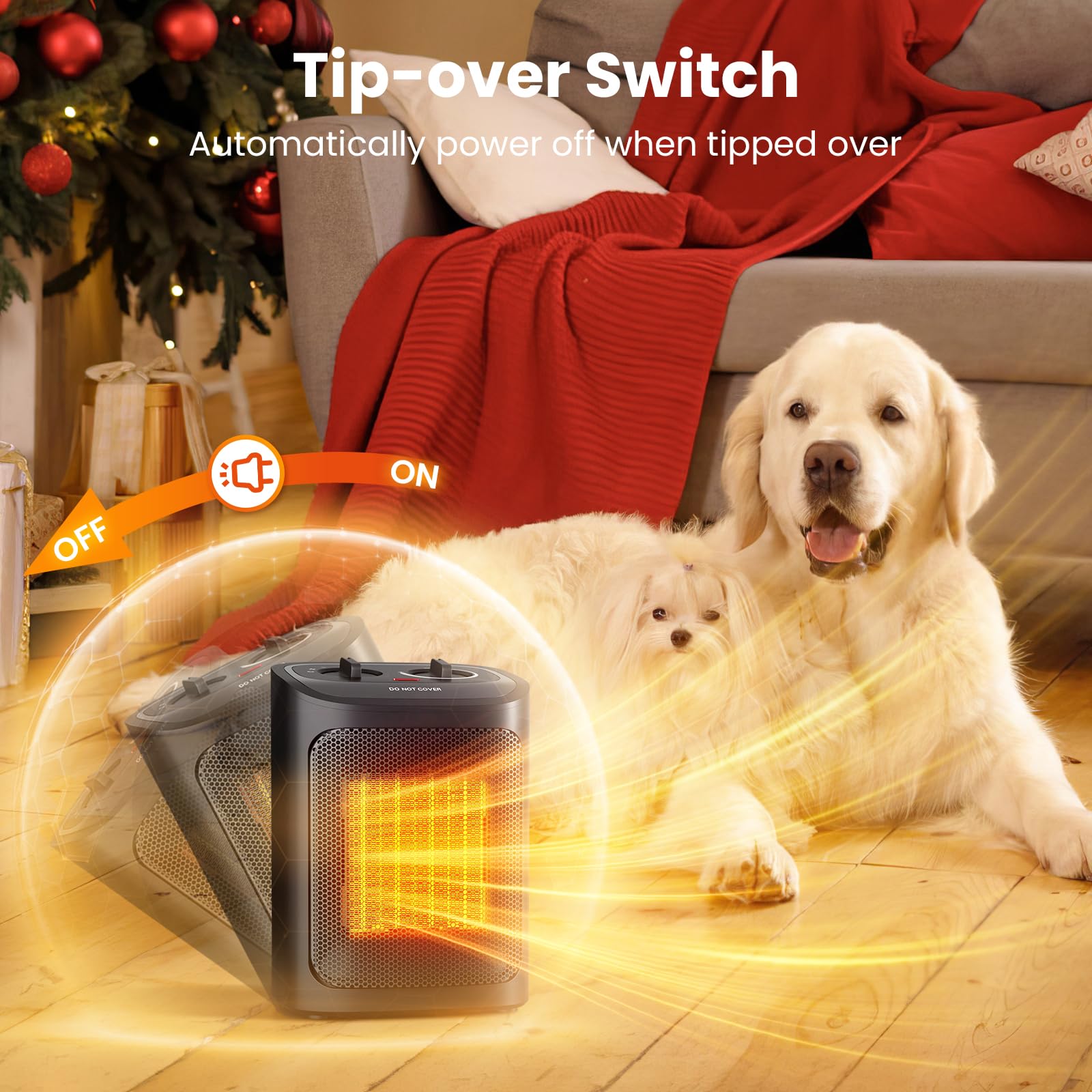 Foto 5 pulgar | Calentador Portátil Eléctrico Kismile Con Termostato De 1500 W - Venta Internacional.