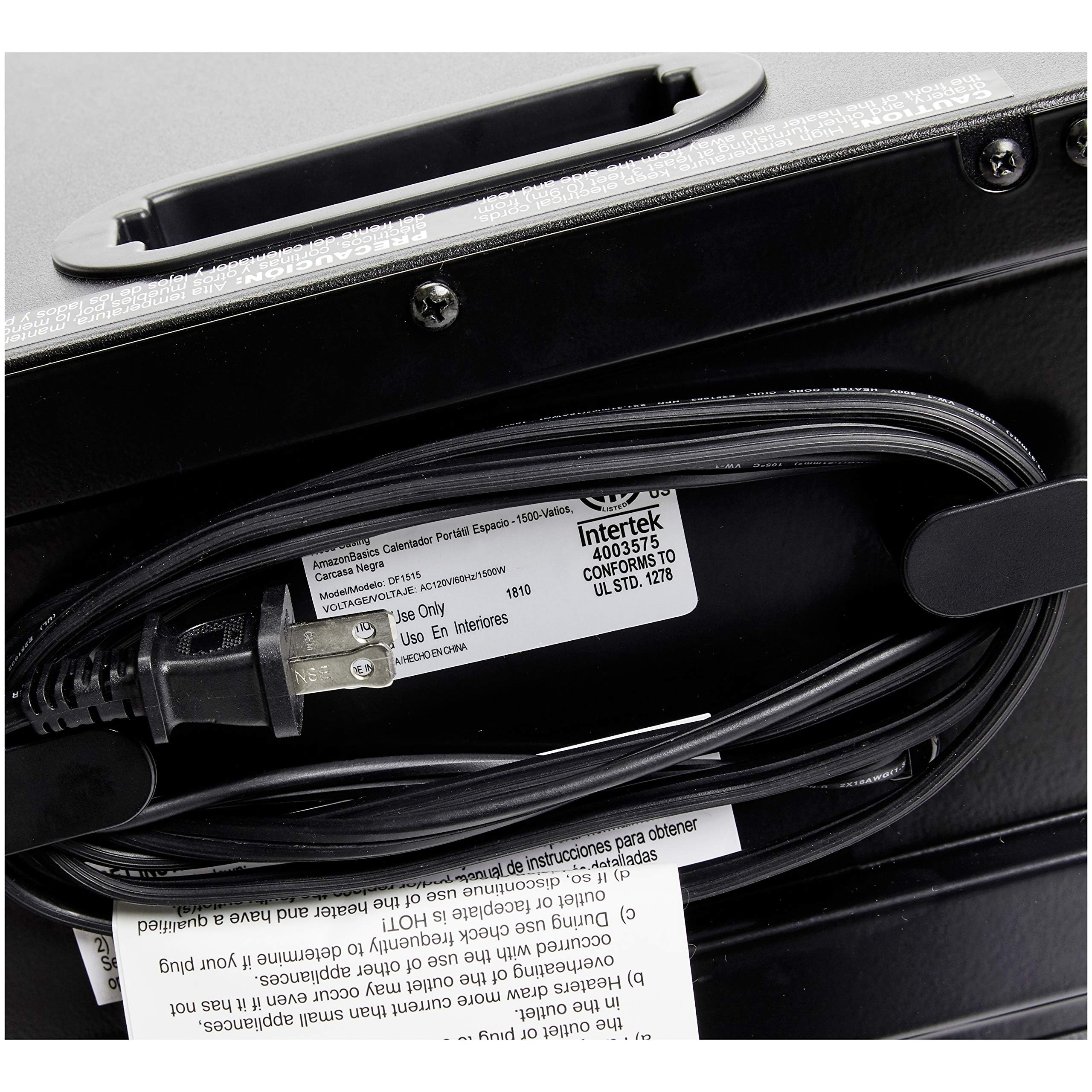 Foto 6 | Calentador Portátil Amazon Basics De 1500 W Con Mando A Distancia - Venta Internacional.