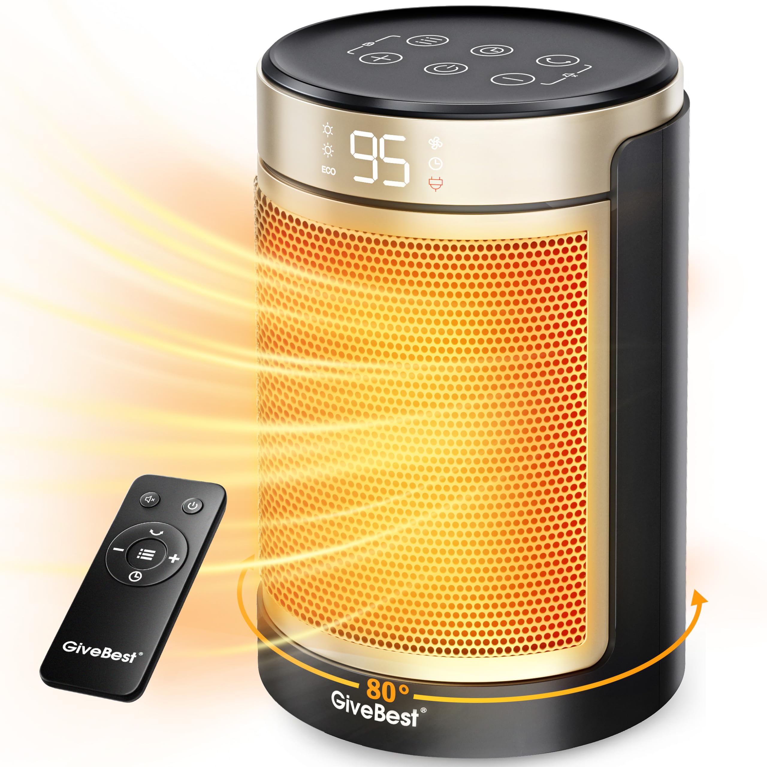Foto 1 | Calentador Portátil Eléctrico Givebest De 1500 W Con Termostato - Venta Internacional.