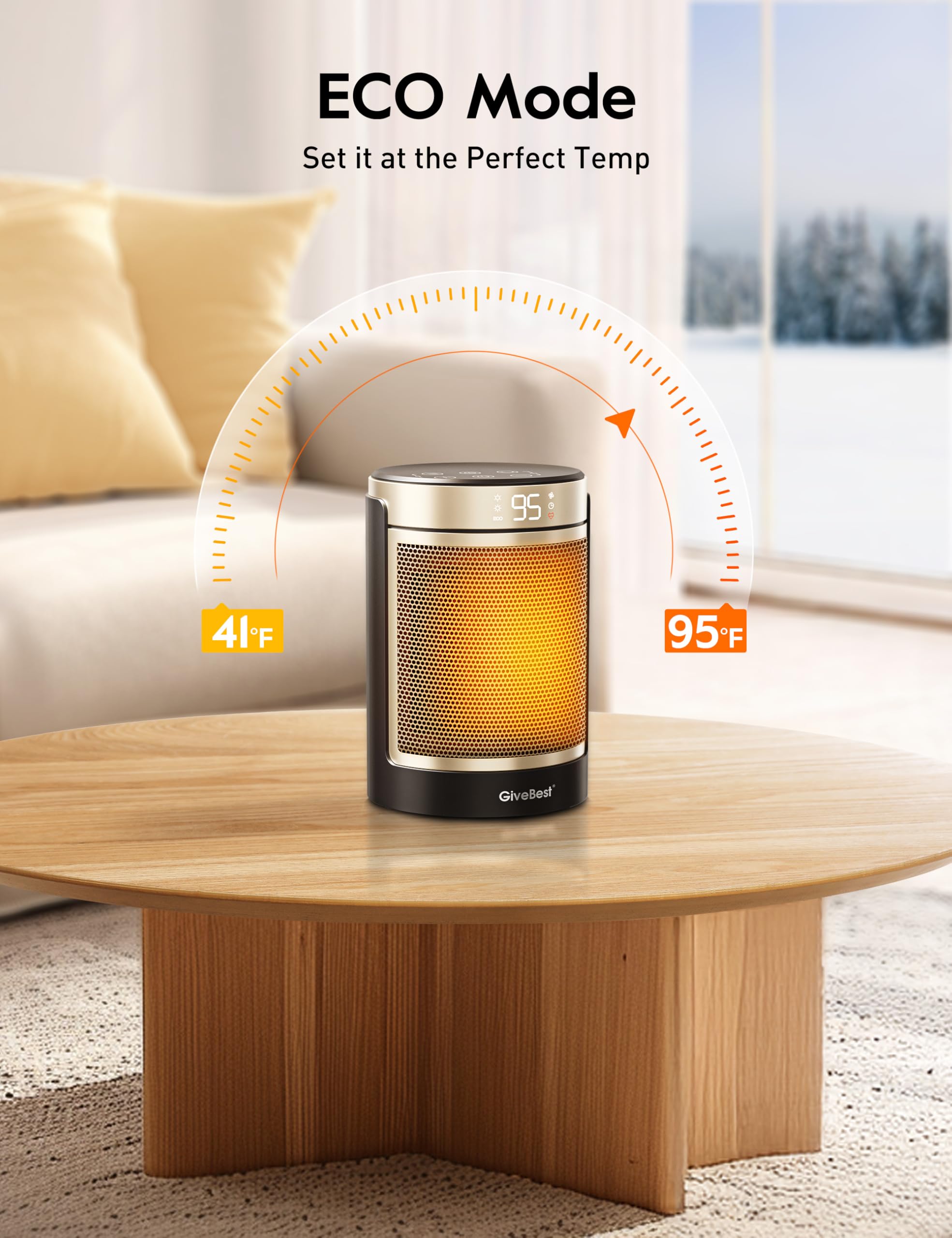Foto 5 | Calentador Portátil Eléctrico Givebest De 1500 W Con Termostato - Venta Internacional.