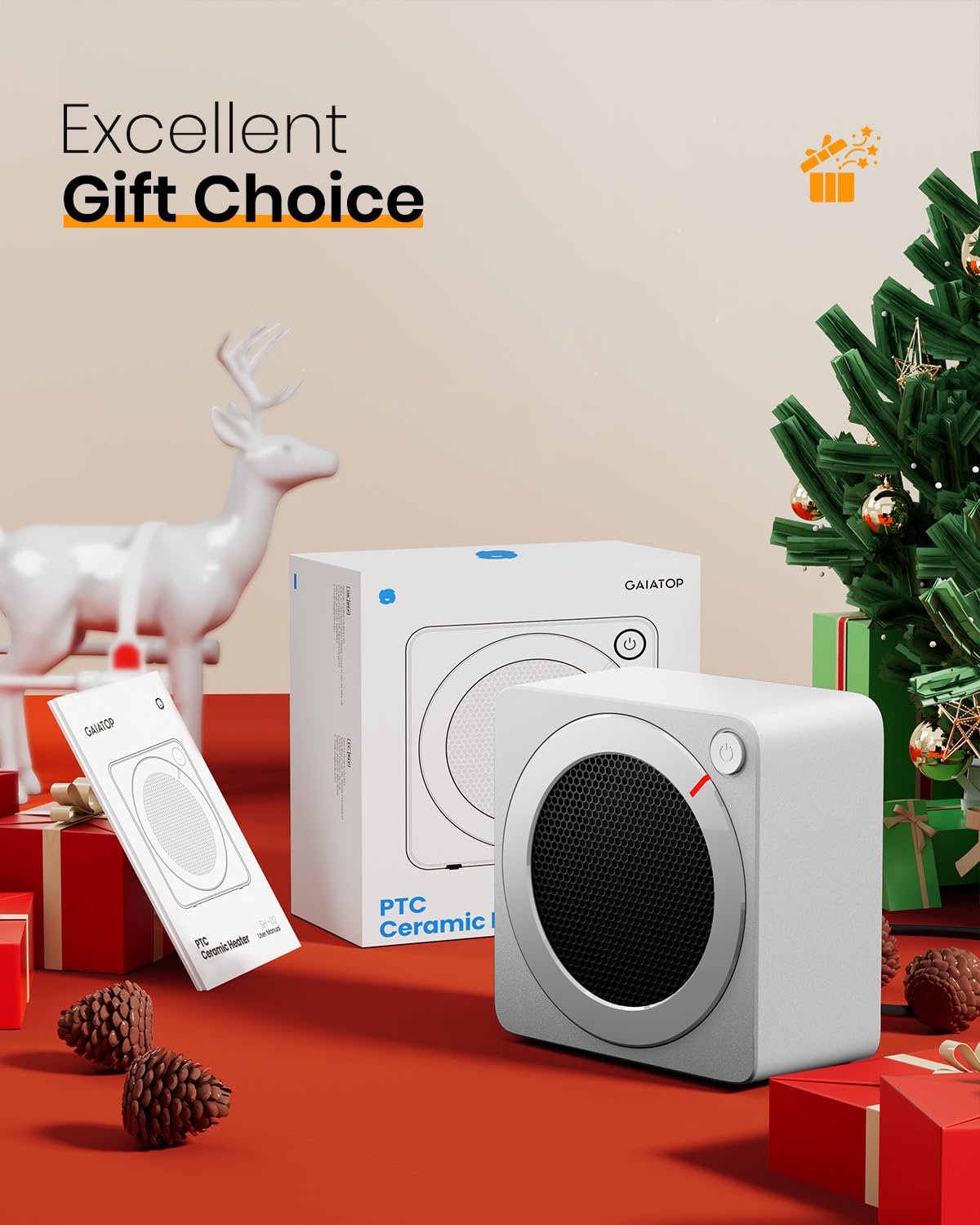 Foto 7 | Minicalefactor Eléctrico Gaiatop Cerámica PTC 500 W - Venta Internacional