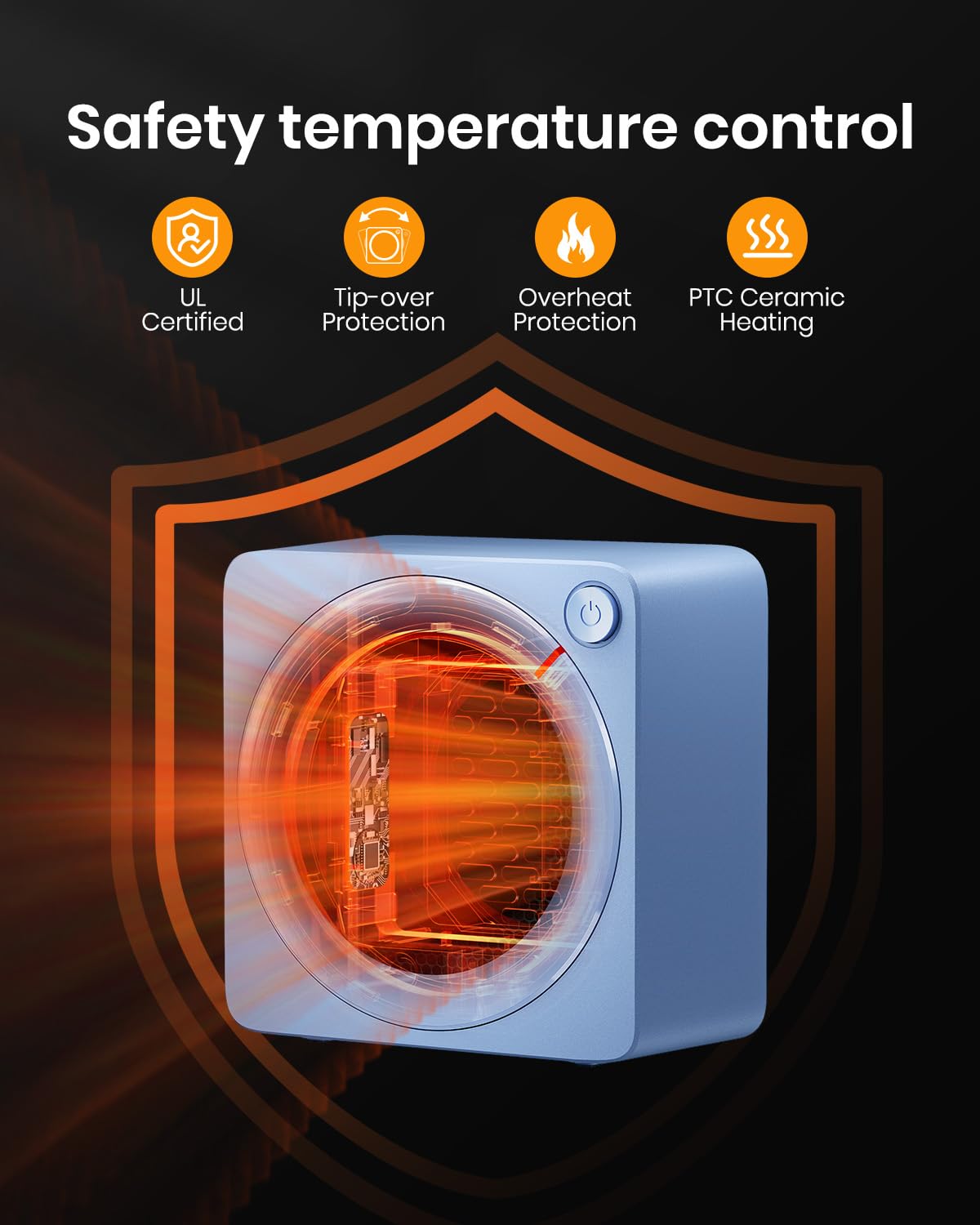 Foto 7 pulgar | Minicalefactor Eléctrico Gaiatop Cerámica PTC 500 W - Venta Internacional