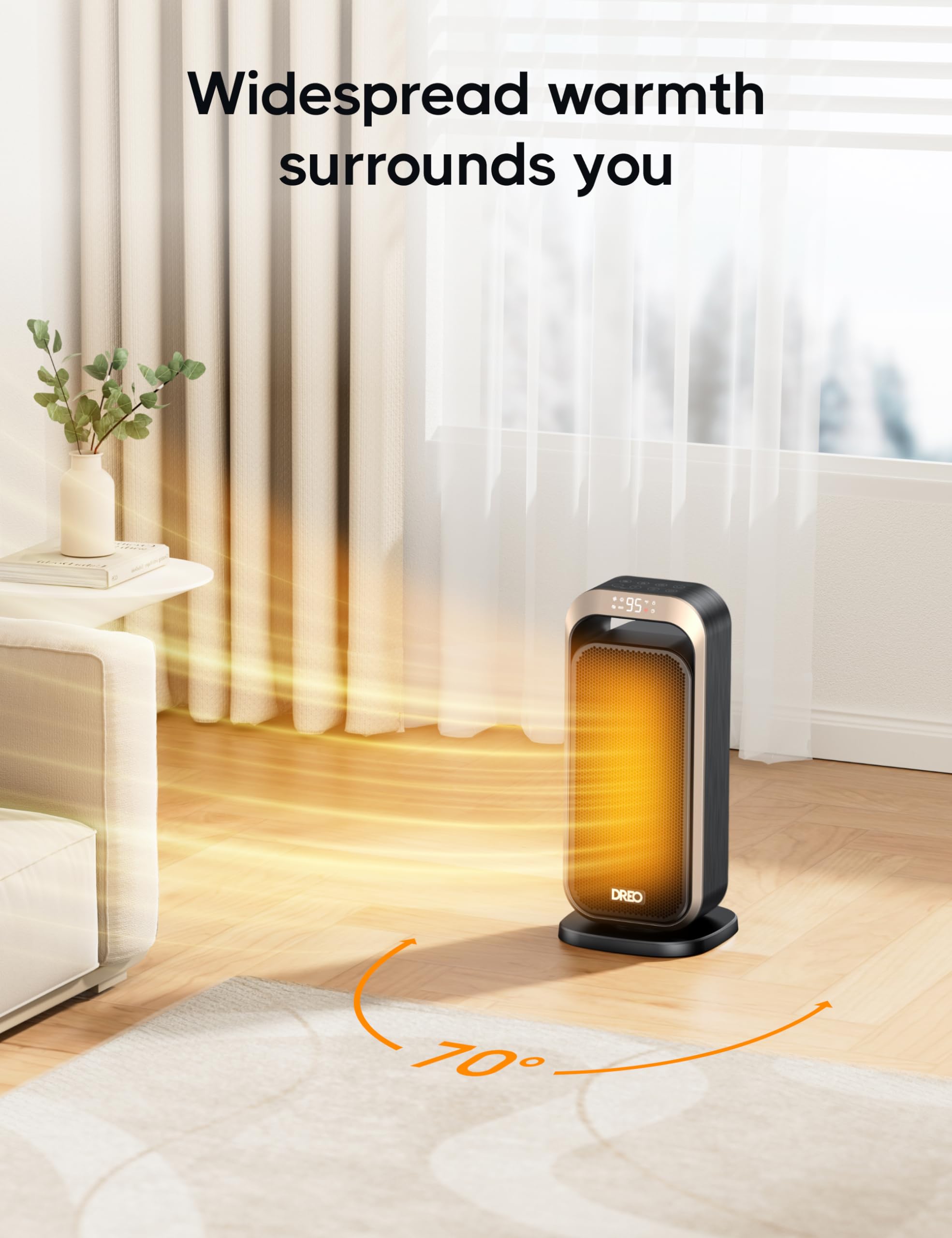 Foto 5 pulgar | Calentador Eléctrico Space Heater Dreo 1500 W Ptc Con Termostato Y Temporizador - Venta Internacional.