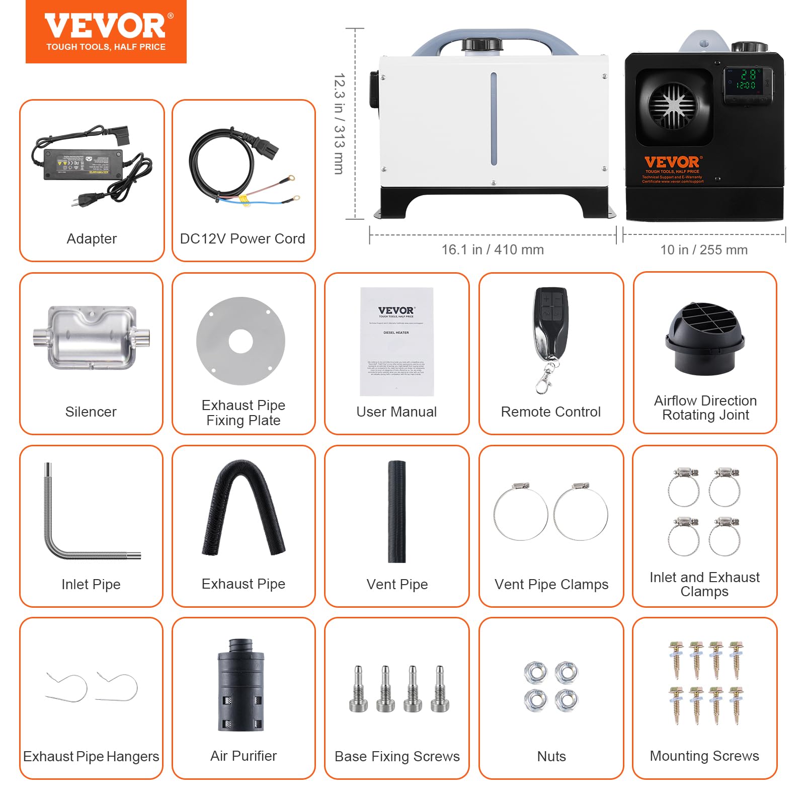Foto 8 pulgar | Calentador Diésel Vevor 5-8 Kw Todo En Uno Con Control Remoto Lcd - Venta Internacional.