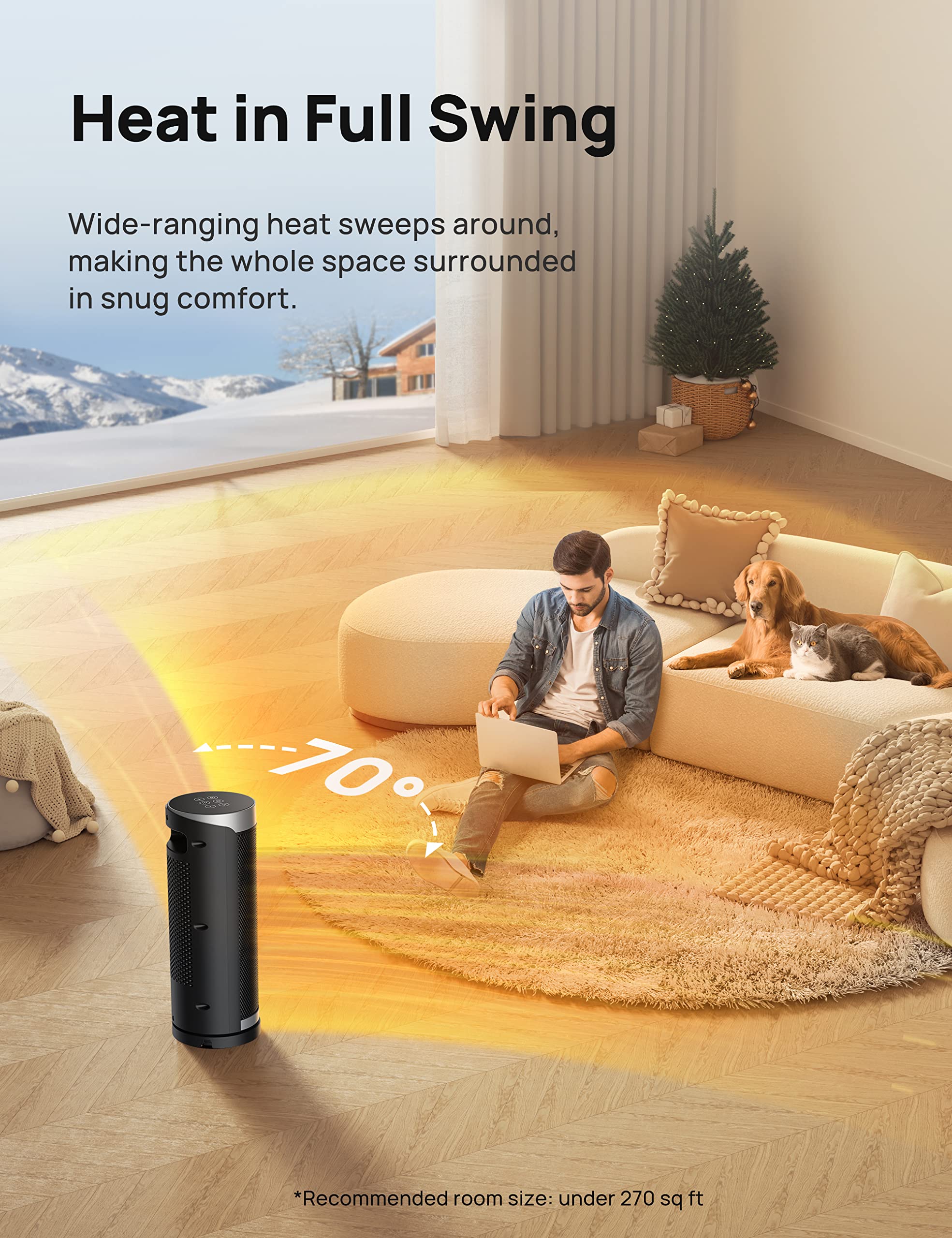 Foto 6 pulgar | Space Heater Dreo Para Uso En Interiores, 1500 W, 16 Pulgadas, Con Mando A Distancia - Venta Internacional.