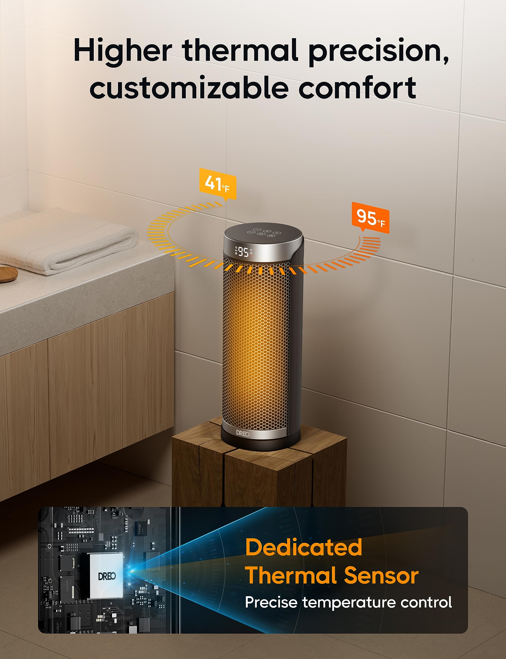 Foto 7 pulgar | Calentador Space Dreo Para Baño E Interior Con Oscilación De 70° - Venta Internacional.
