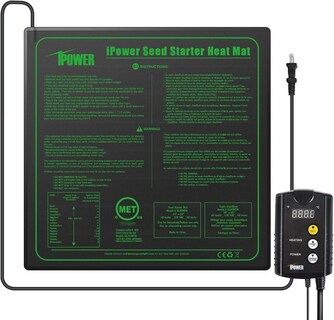 Foto 1 | Alfombrilla Térmica Para Plántulas Hidropónicas Ipower De 20 X 20 Cm Con Termostato - Venta Internacional.
