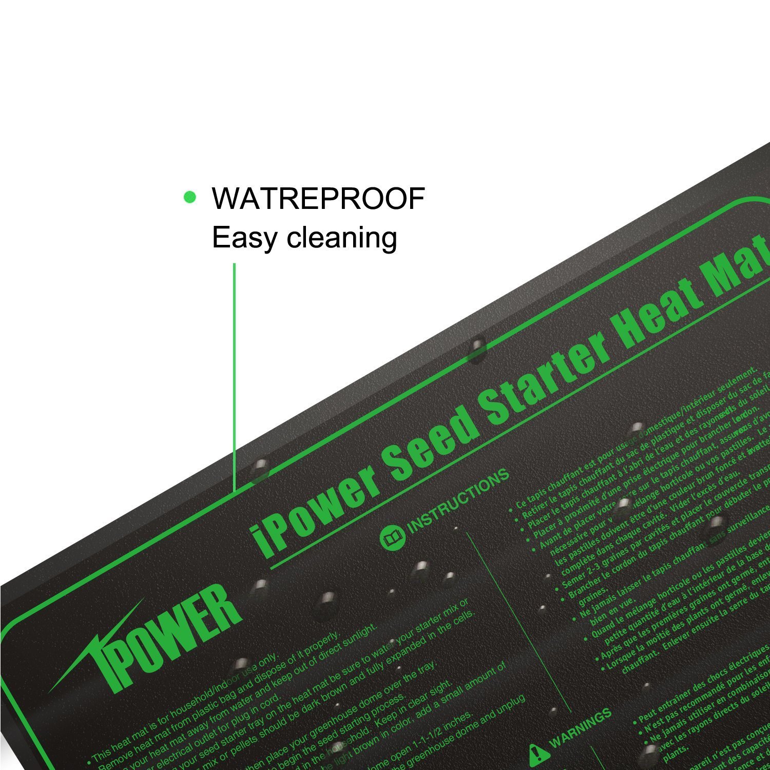 Foto 4 pulgar | Alfombrilla Térmica Para Plántulas Hidropónicas Ipower De 20 X 20 Cm Con Termostato - Venta Internacional.