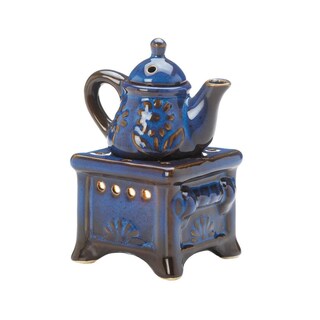 Foto 1 | Tetera De Porcelana Oil Warmer Zingz & Thingz Cottage Core, Color Azul - Venta Internacional.