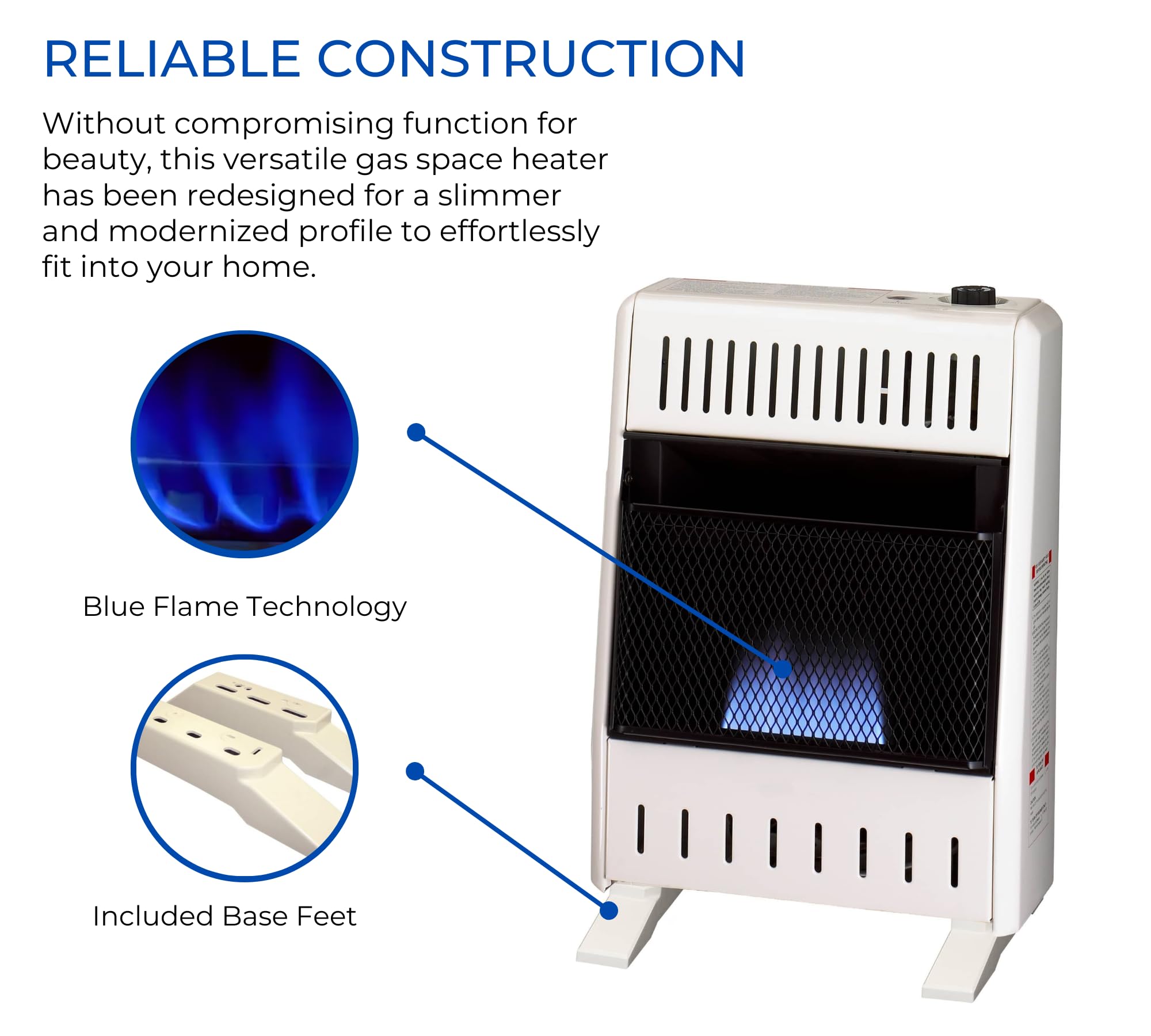 Foto 3 pulgar | Calentador Espacial De Gas Propano Sin Ventilación Blue Flame De 10000 Btu - Venta Internacional.