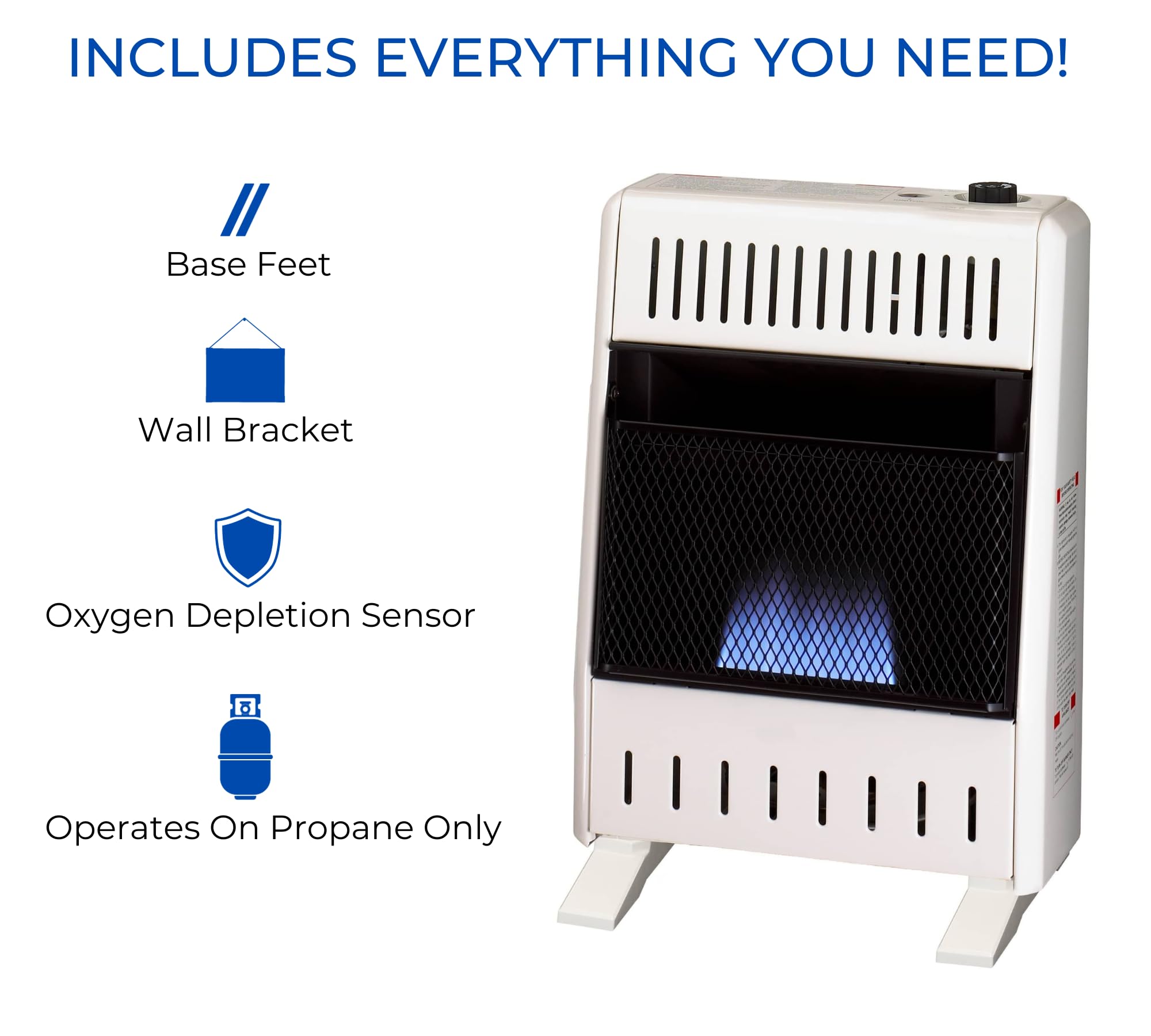 Foto 5 | Calentador Espacial De Gas Propano Sin Ventilación Blue Flame De 10000 Btu - Venta Internacional.