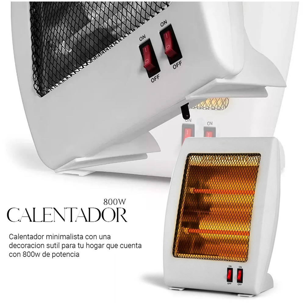 Foto 4 pulgar | Calefactor Shendy Vendy Calentador Eléctrico Cuarzo 2 Niveles 800w color Blanco