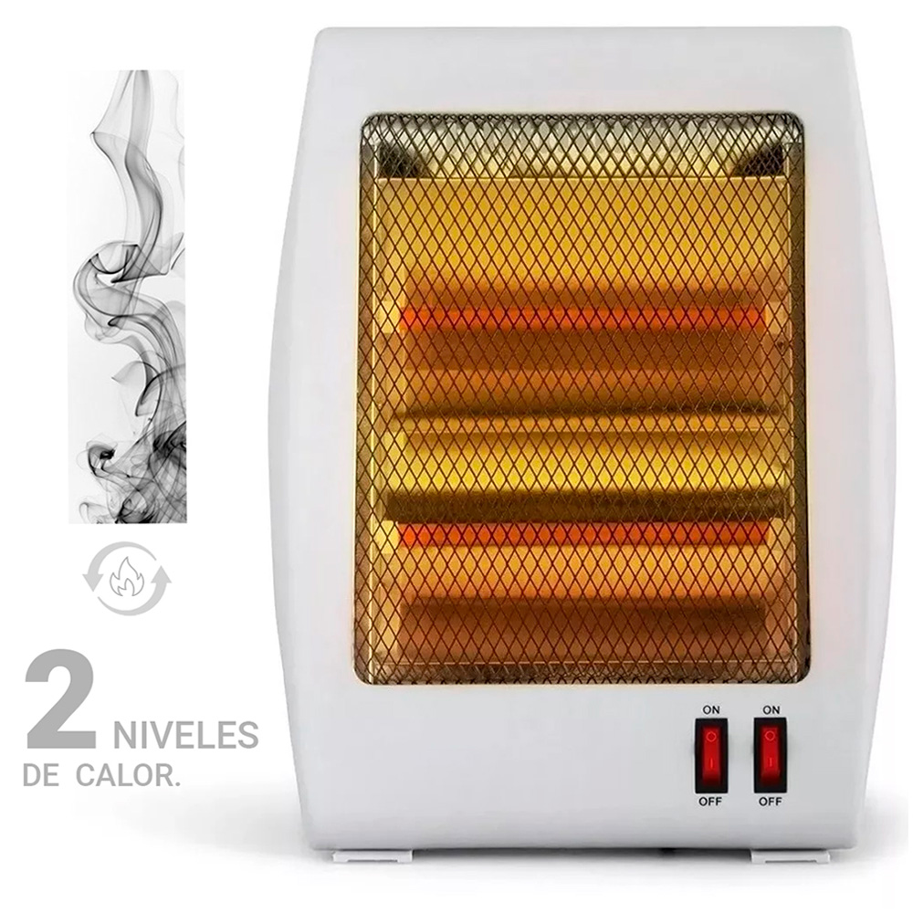 Foto 5 pulgar | Calefactor Shendy Vendy Calentador Eléctrico Cuarzo 2 Niveles 800w color Blanco