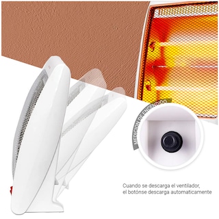 Foto 5 | Calefactor Shendy Vendy Calentador Eléctrico Cuarzo 2 Niveles 800w color Blanco
