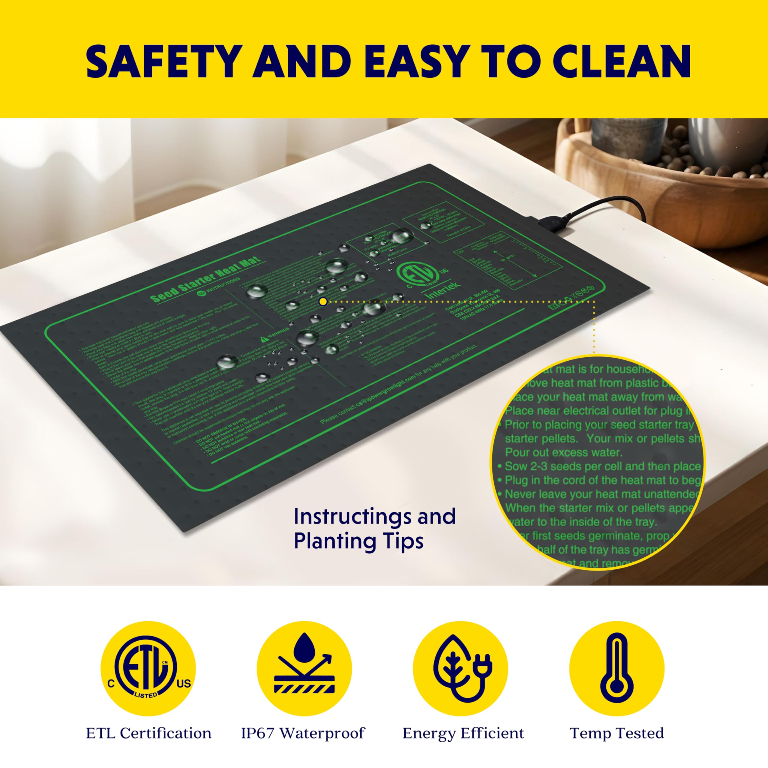 Foto 4 pulgar | Alfombrilla Térmica Seedling iPower Upgrade 10 x 20 Pulgadas Impermeable  17.5 W - Venta Internacional