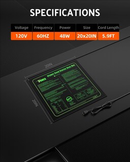 Foto 4 | Alfombrilla Térmica Seedling iPower 20 X 20 Pulgadas Resistente al Agua 48 W 220 V - Venta Internacional