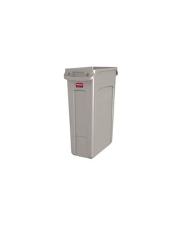 Foto 1 | Contenedor Slim Jim Rubbermaid FG354060 color Beige Canales de Ventilación 87 L