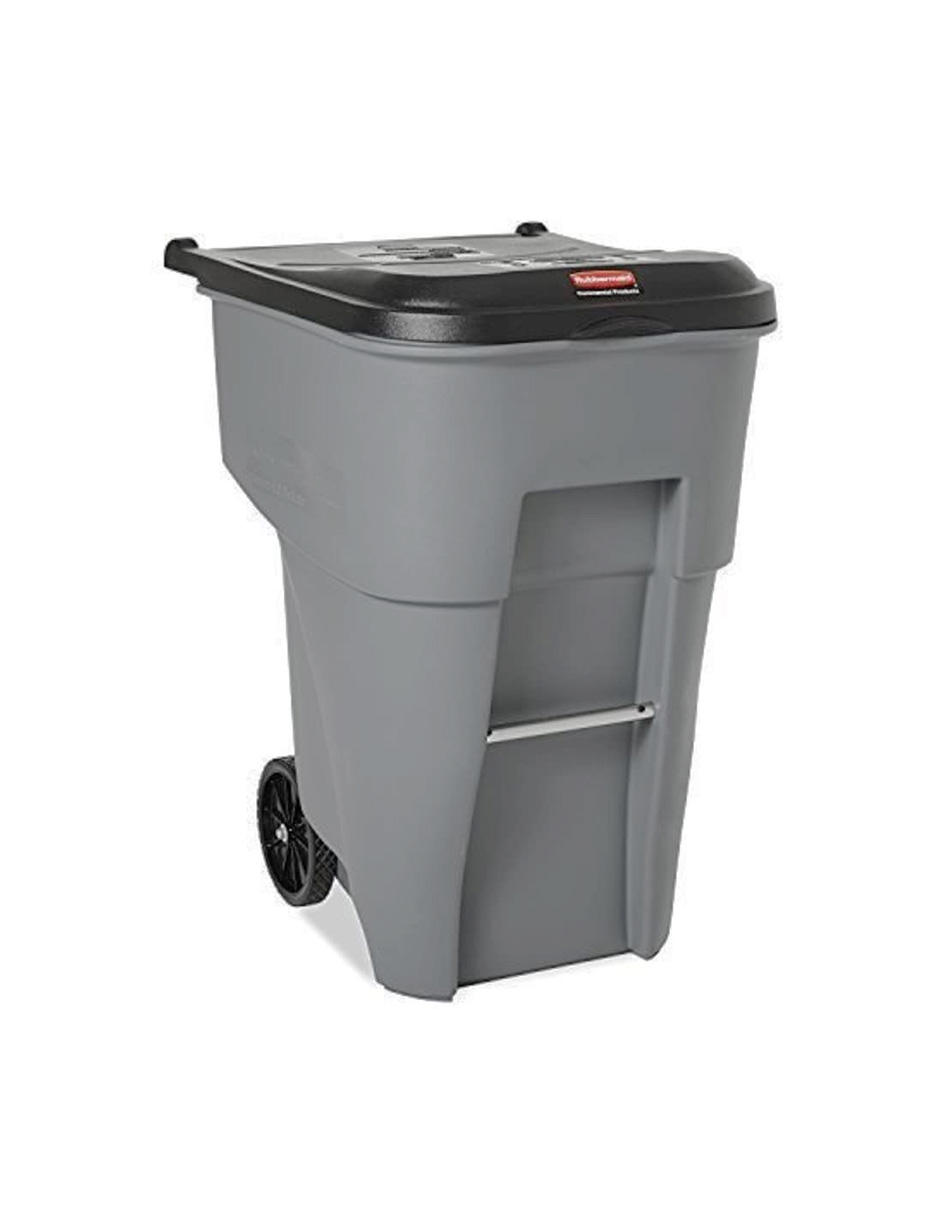 Contenedor de Basura con Ruedas Rubbermaid color Gris