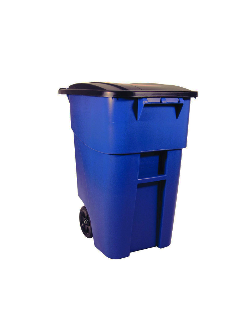 Bote de Basura con Ruedas Rubbermaid color Azul