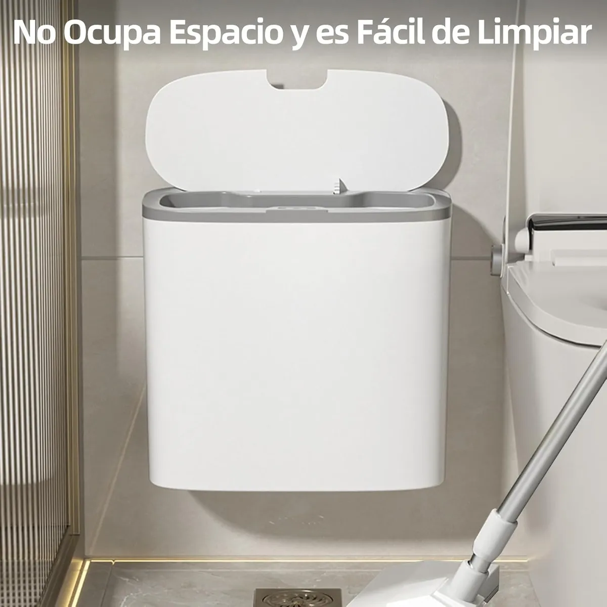 Foto 4 pulgar | Bote de Basura Inteligente de 14l con Sensor Eo Safe Imports Esi-20594 Blanco