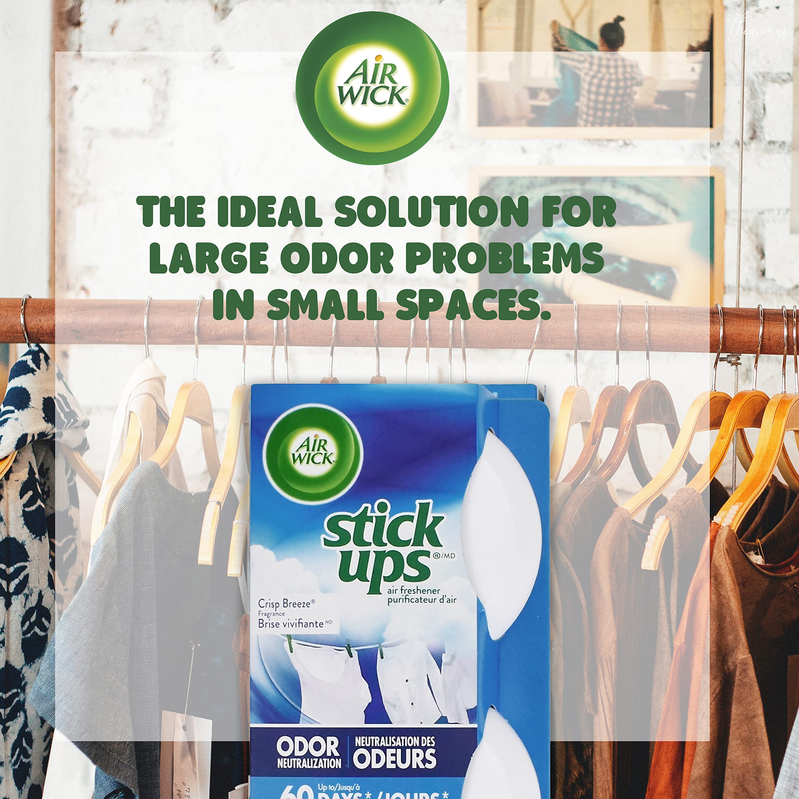 Foto 6 | Ambientador Air Wick Stick Ups Crisp Breeze, 2 Unidades X 12 - Venta Internacional.